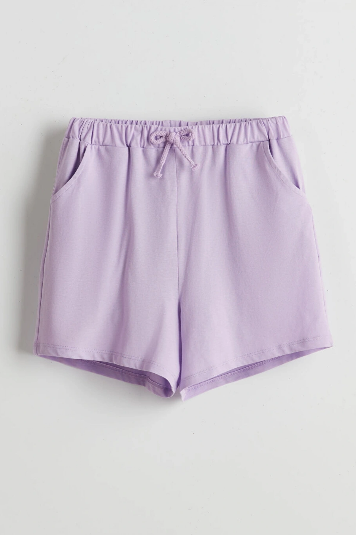 LCW Kids Lila Beli Lastikli Basic Kız Çocuk Şort