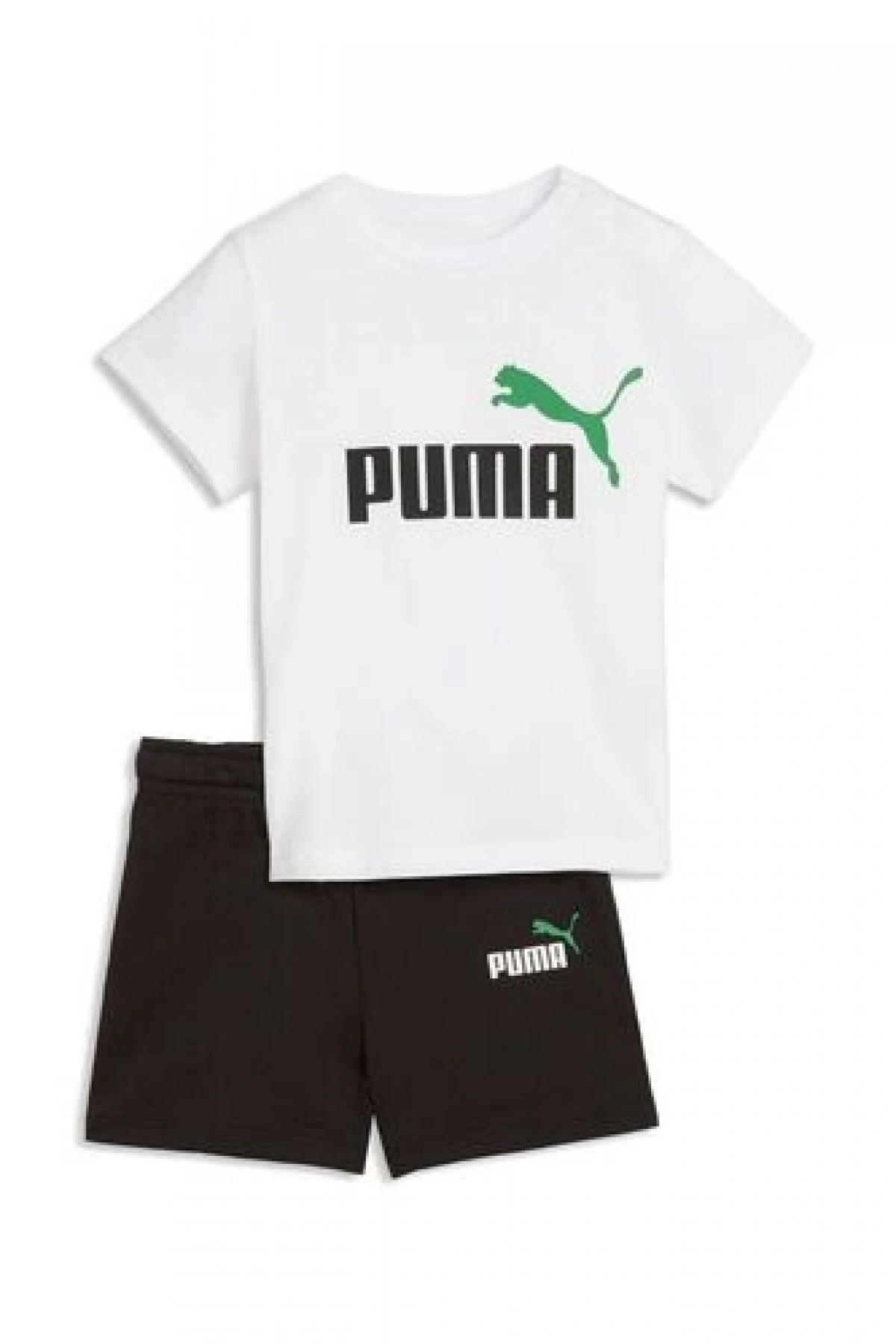 Puma MINICATS ESS Tişört ve Şort Takımı INF - PUMA Siyah-Arşiv Yeşili