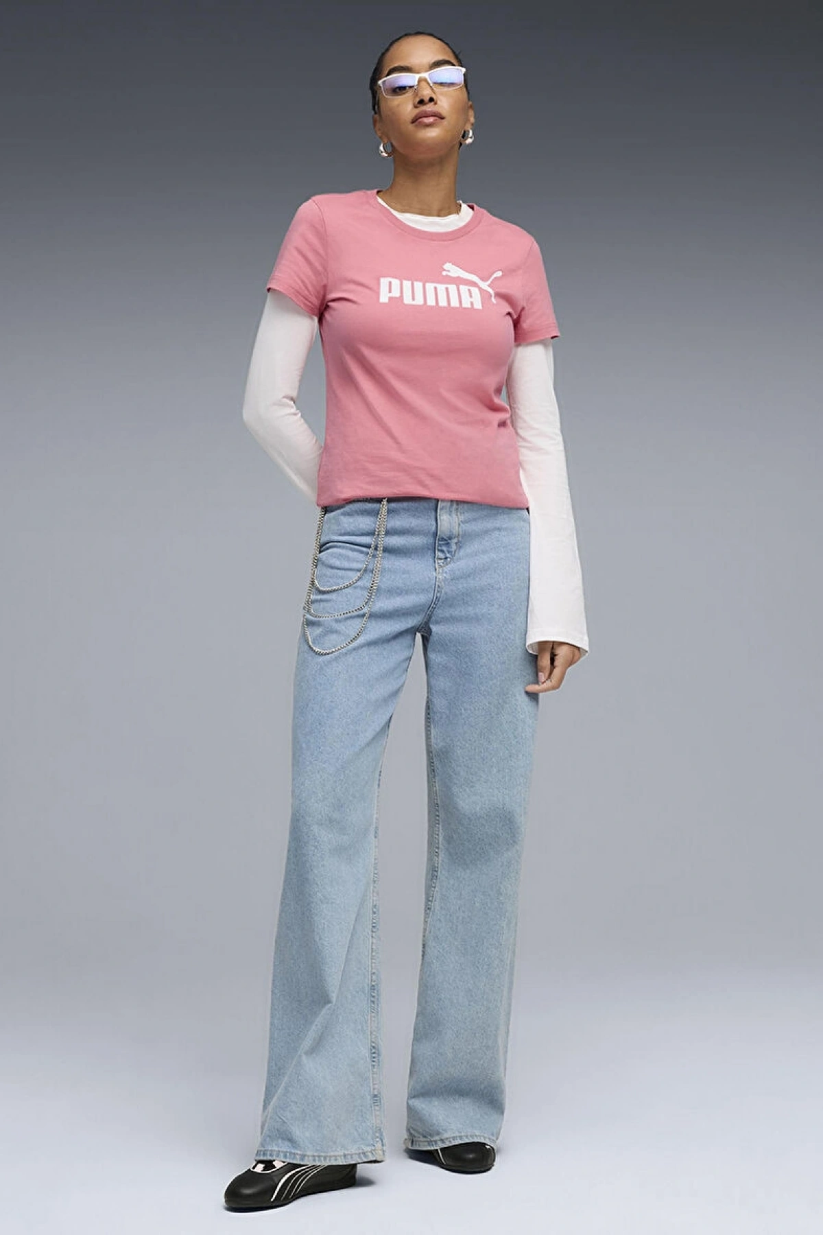 PUMA Kadın Pembe Günlük Stil T-Shirt