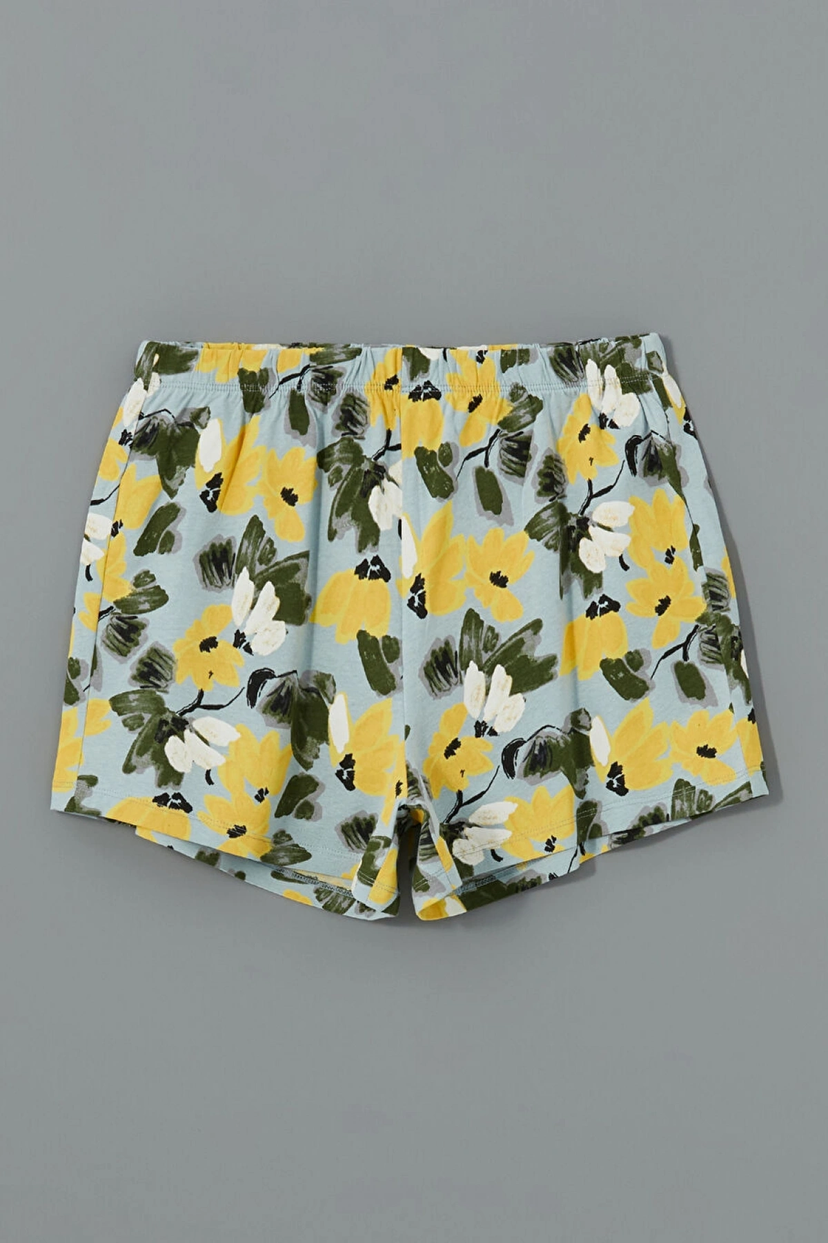 LCW DREAM Mavi Petite Bisiklet Yaka Kadın Şortlu Pijama Takımı