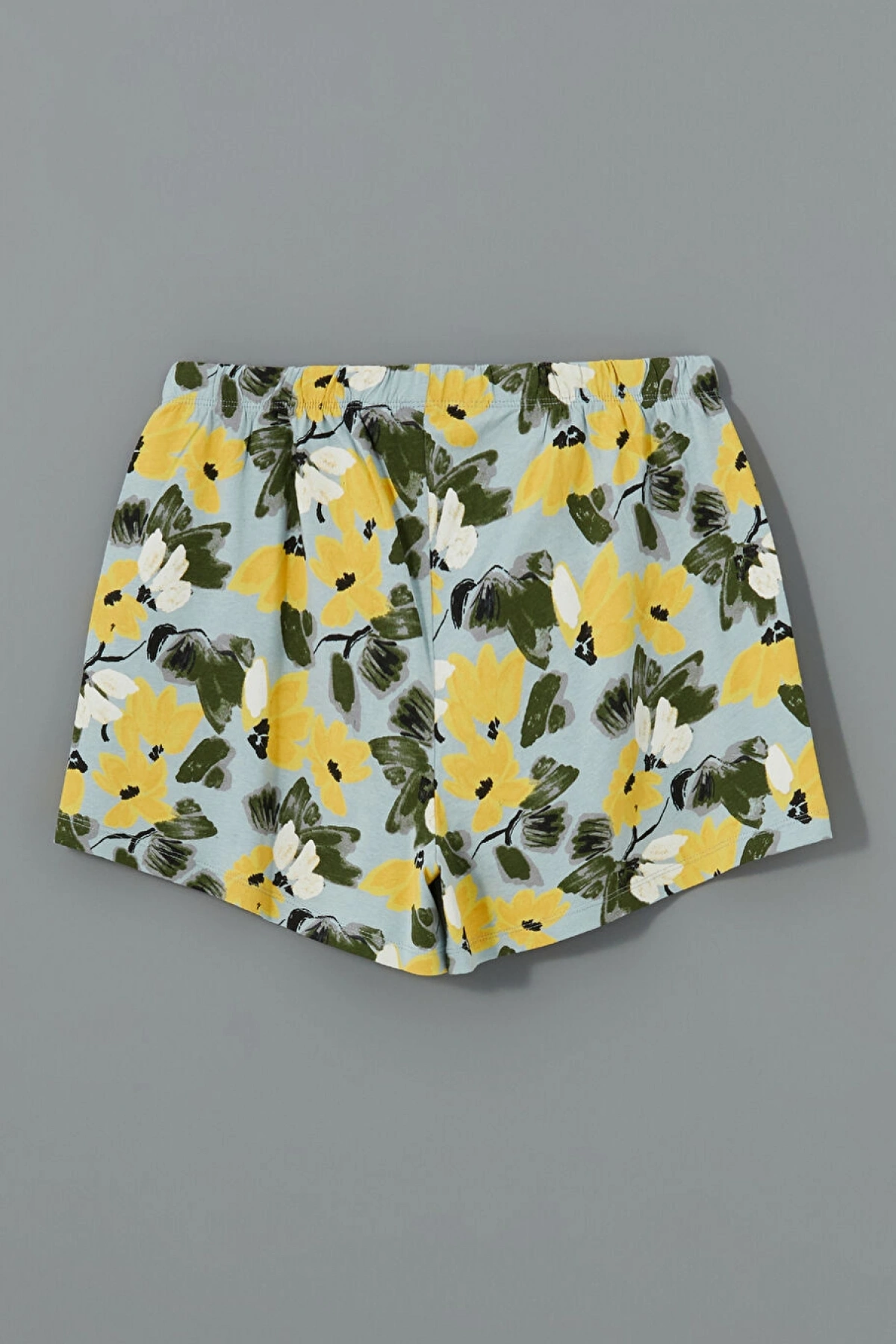 LCW DREAM Mavi Petite Bisiklet Yaka Kadın Şortlu Pijama Takımı