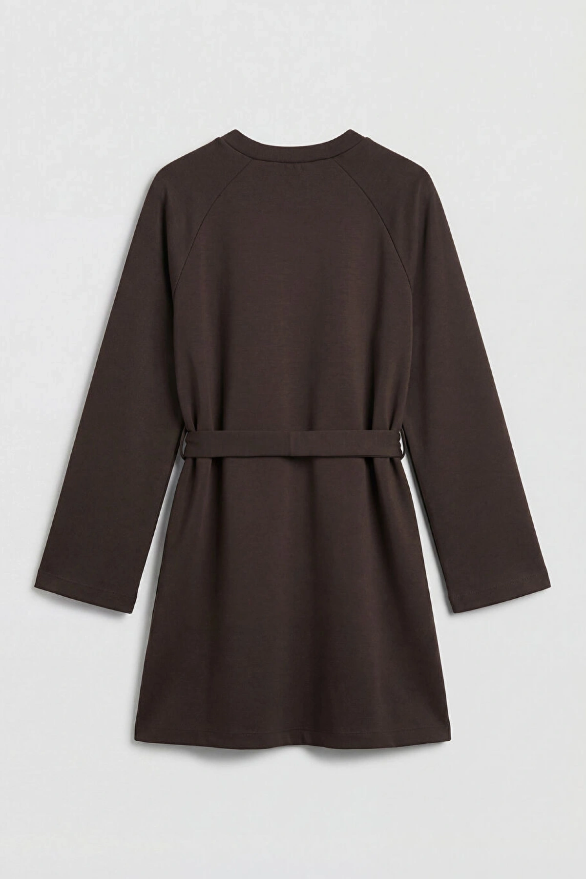 LCW Modest Kahverengi Bisiklet Yaka Soft Touch Kadın Sweatshirt Tunik