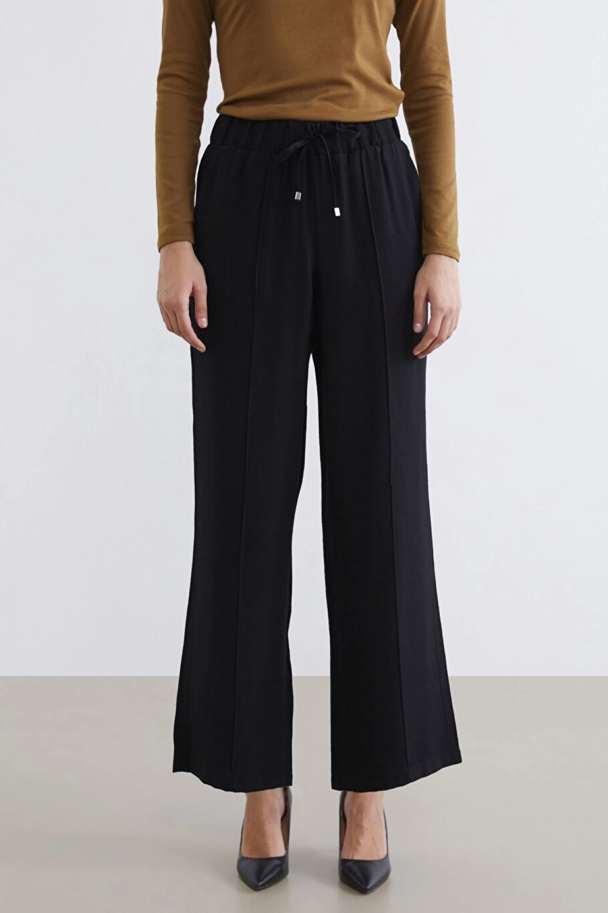 LCW EVERYDAY Siyah Beli Lastikli Kadın Pantolon