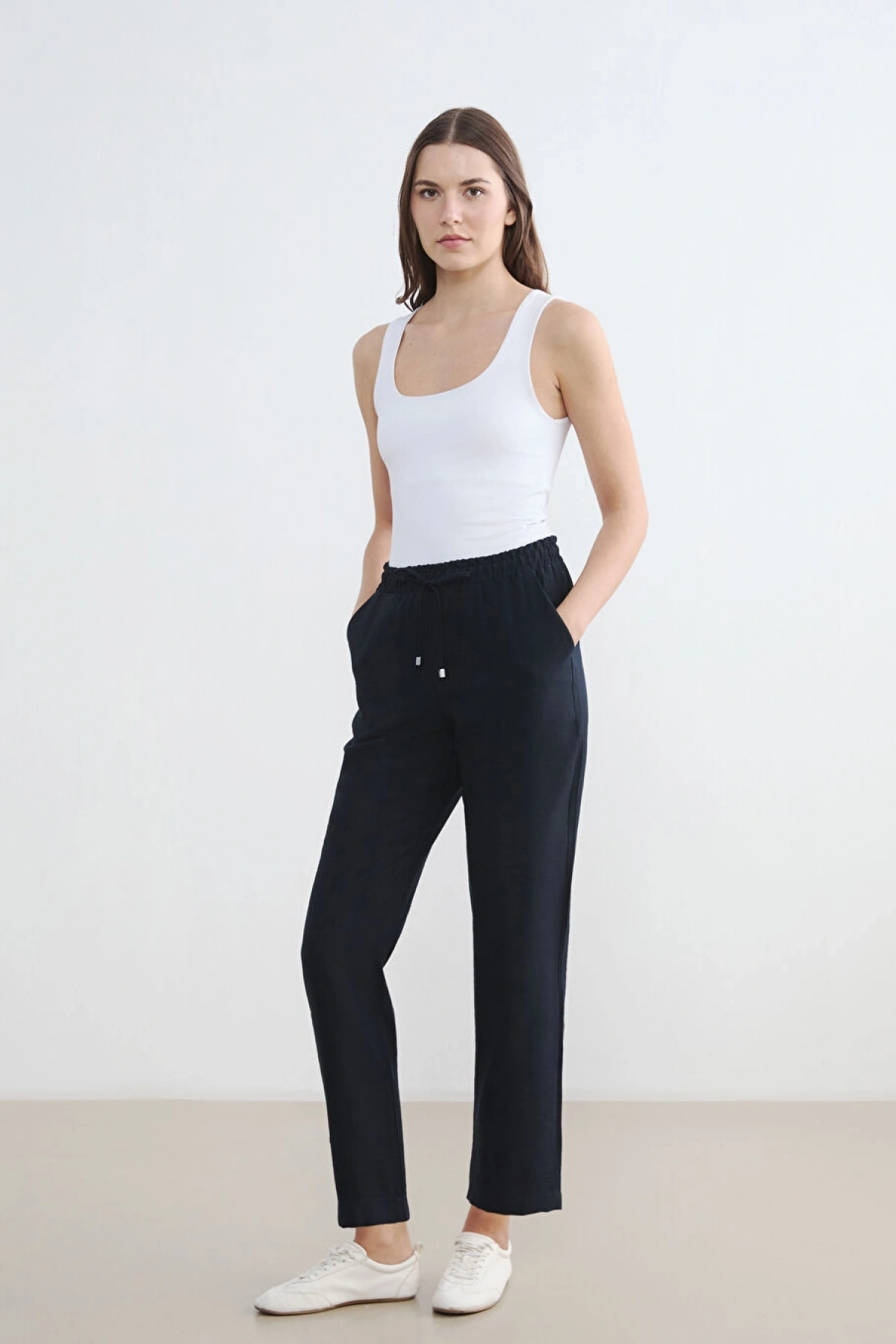LCW EVERYDAY Lacivert Beli Lastikli Kadın Pantolon