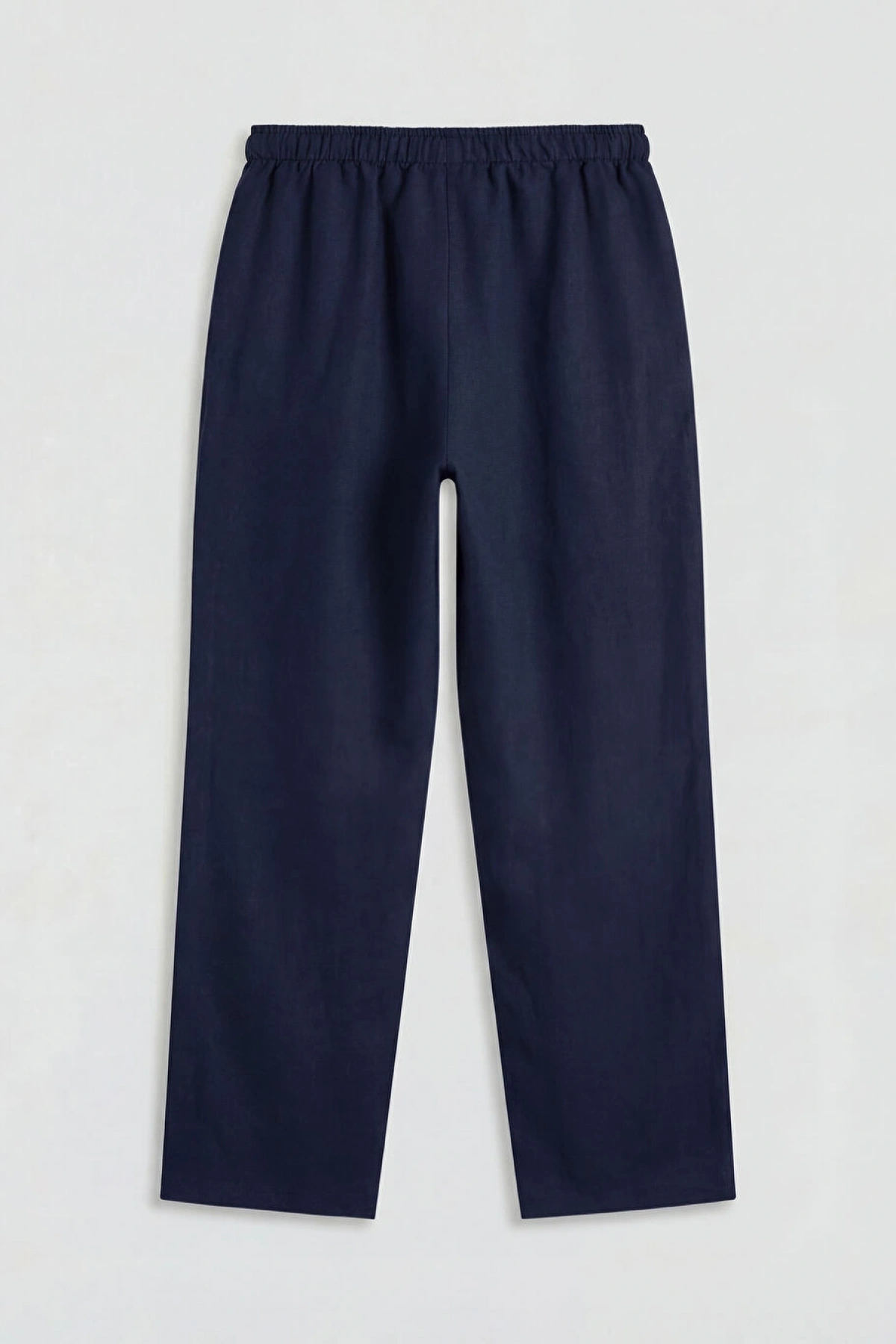 LCW Modest Lacivert Beli Lastikli Kadın Keten Pantolon