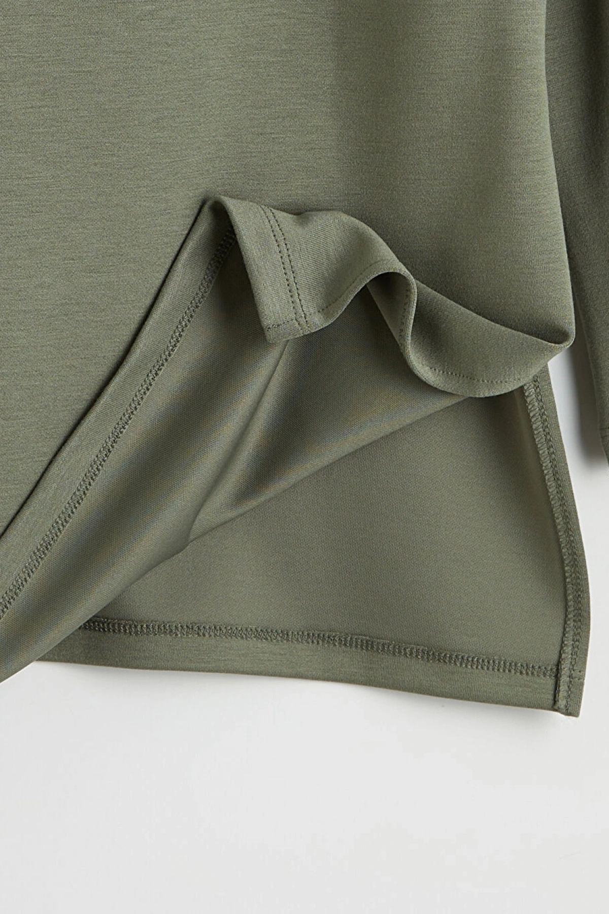 LCW Modest Yeşil Dik Yaka Kadın Sweatshirt Tunik