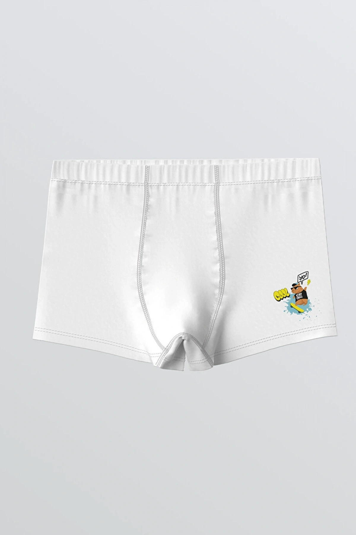 CW Kids Mavi Baskılı Erkek Çocuk Boxer 3lü