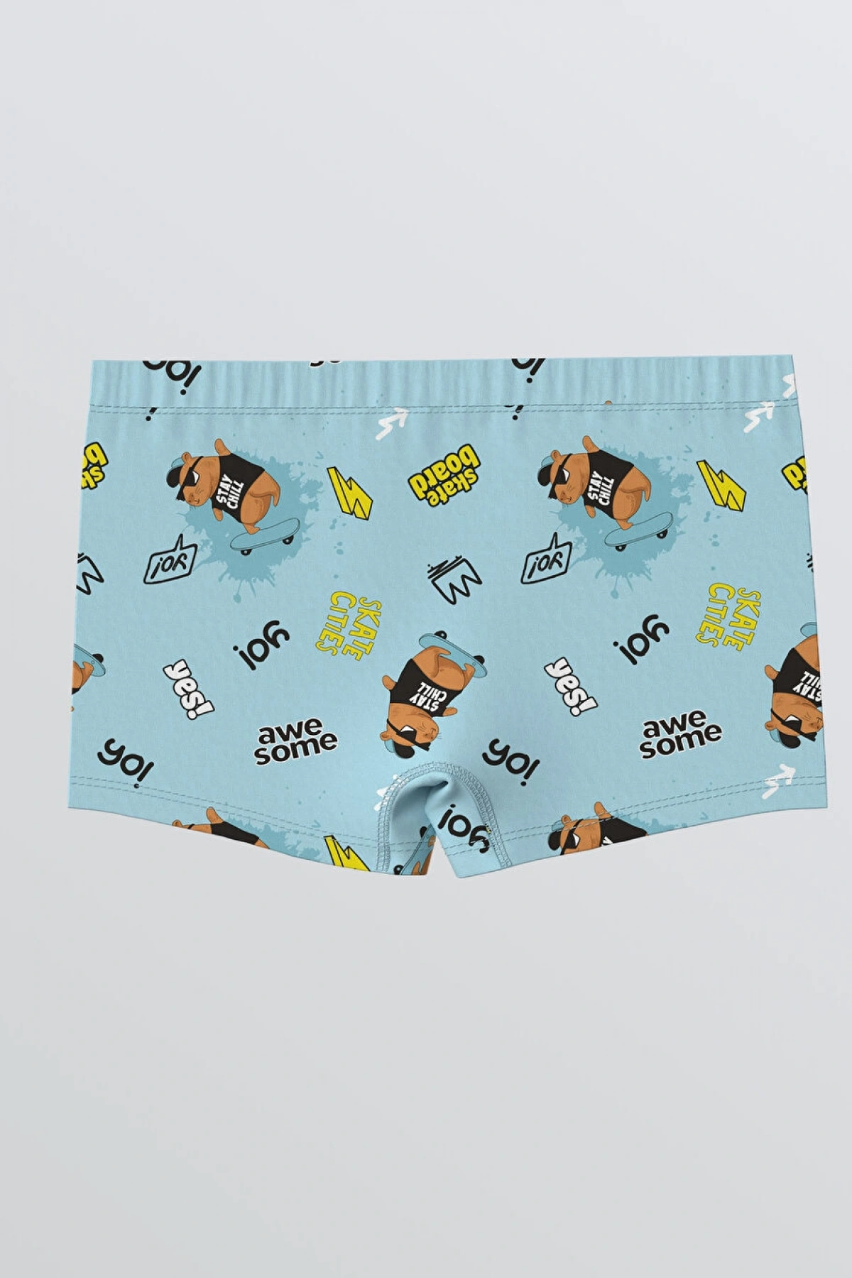 CW Kids Mavi Baskılı Erkek Çocuk Boxer 3lü