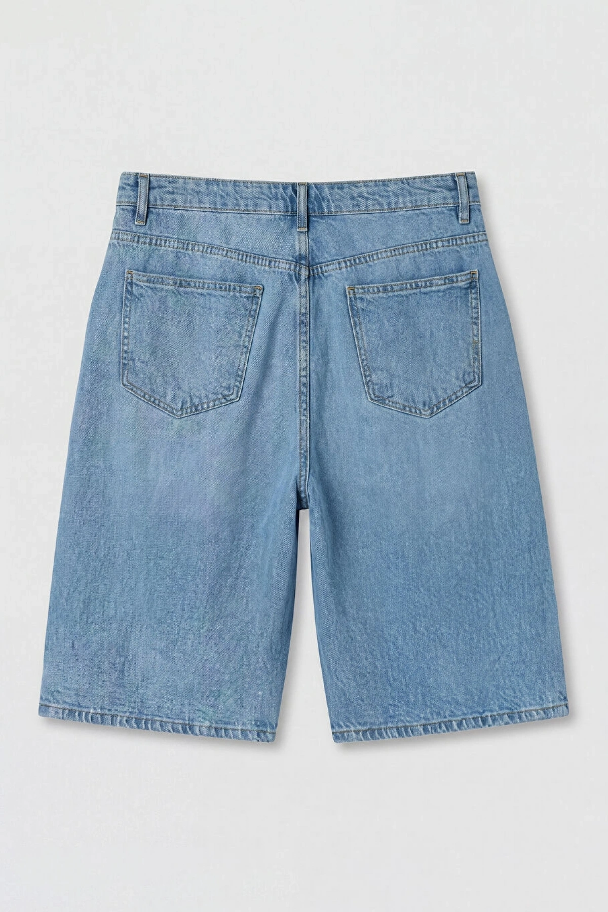 XSIDE Indigo Loose Fit Erkek Jean Şort
