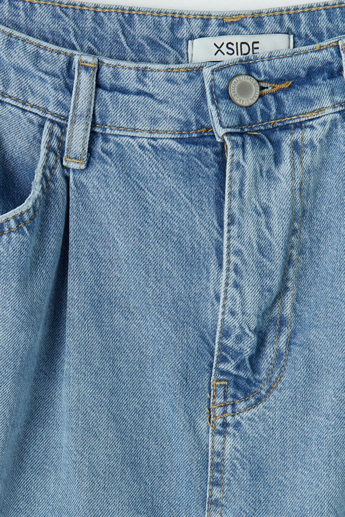 XSIDE Indigo Loose Fit Erkek Jean Şort