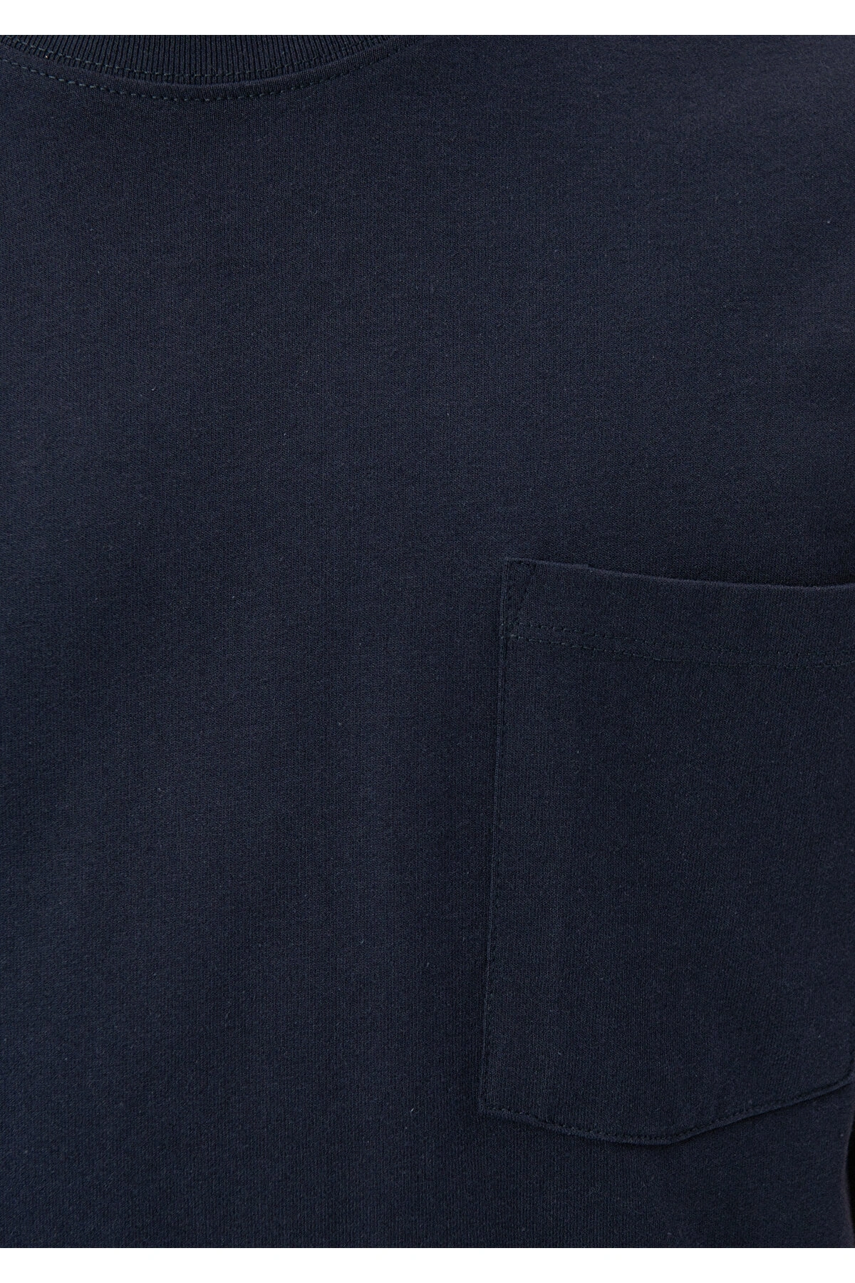 Mavi Cepli Lacivert Basic Tişört Loose Fit / Bol Rahat Kesim