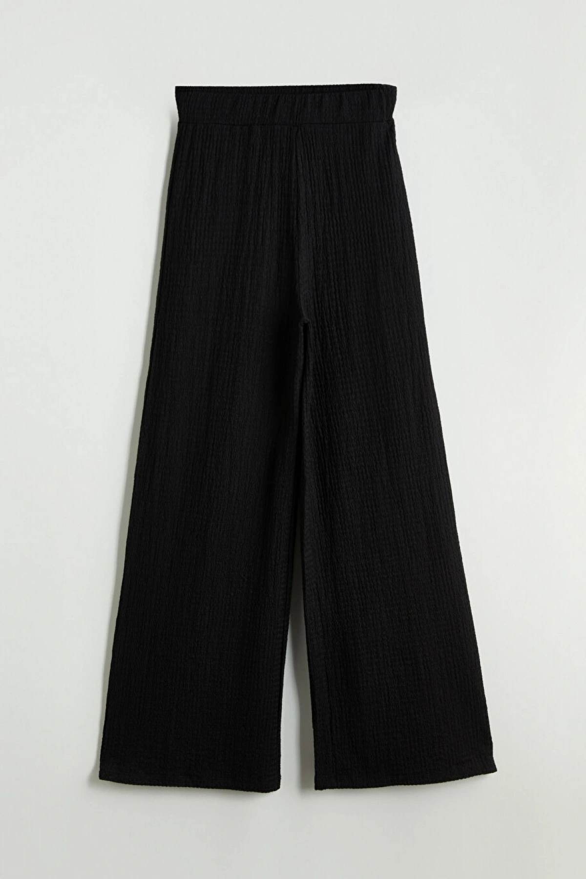 LCWAIKIKI Classic Siyah Beli Lastikli Dokulu Kadın Pantolon