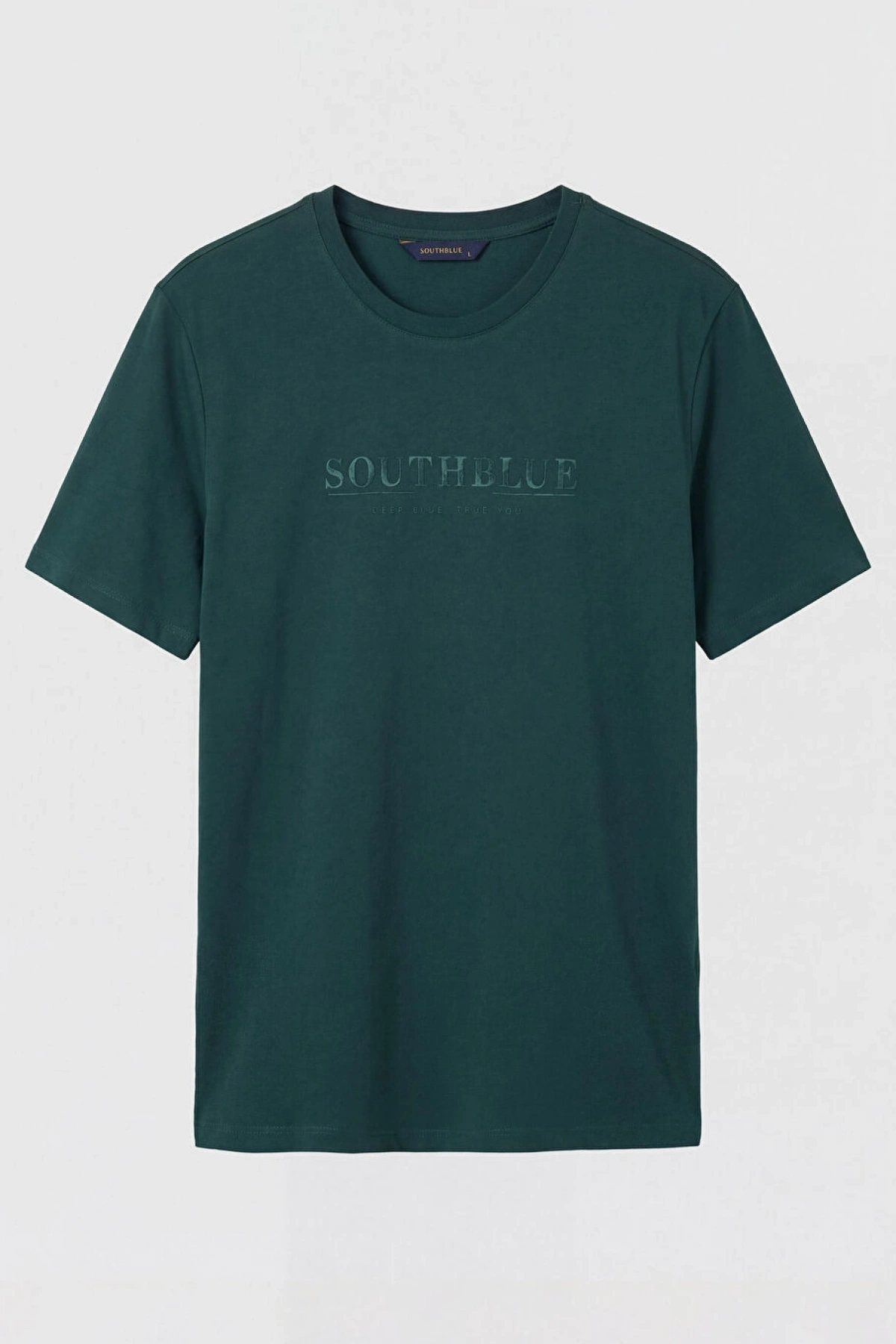 SOUTHBLUE Yeşil Bisiklet Yaka Baskılı Erkek Tişört
