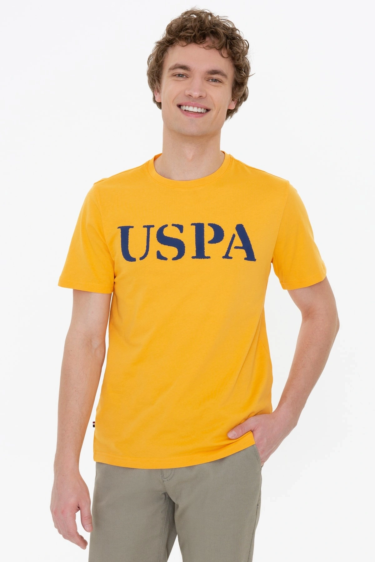 U.S. Polo Assn. Koyu Sarı Erkek T-shirt