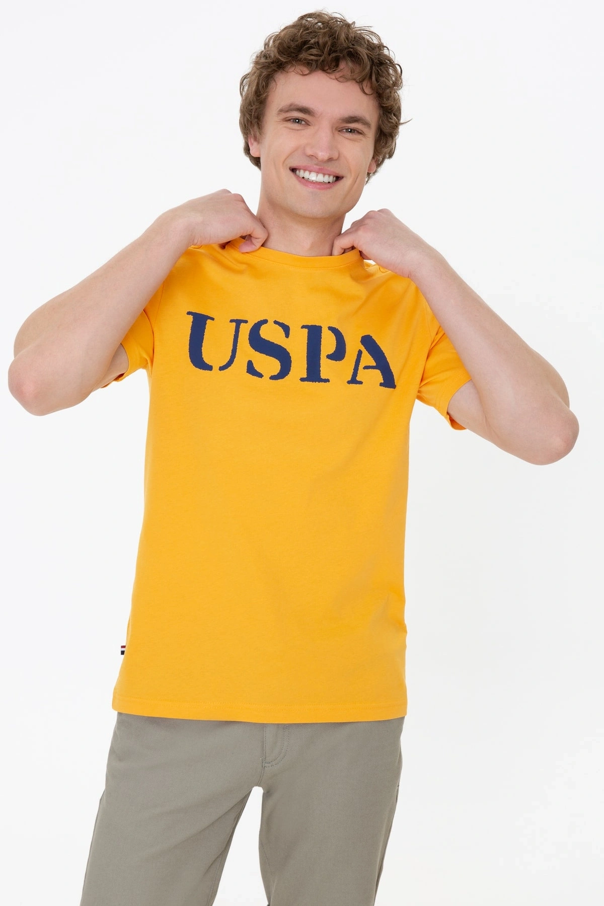 U.S. Polo Assn. Koyu Sarı Erkek T-shirt