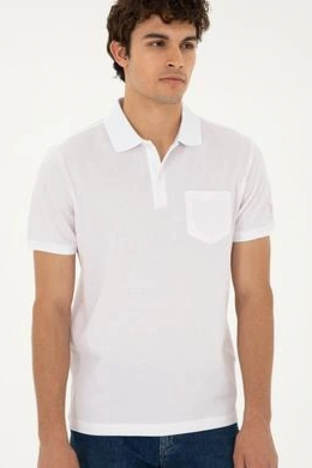 U.S.POLO Erkek Regular Fit Polo Yaka Pembe Tişört