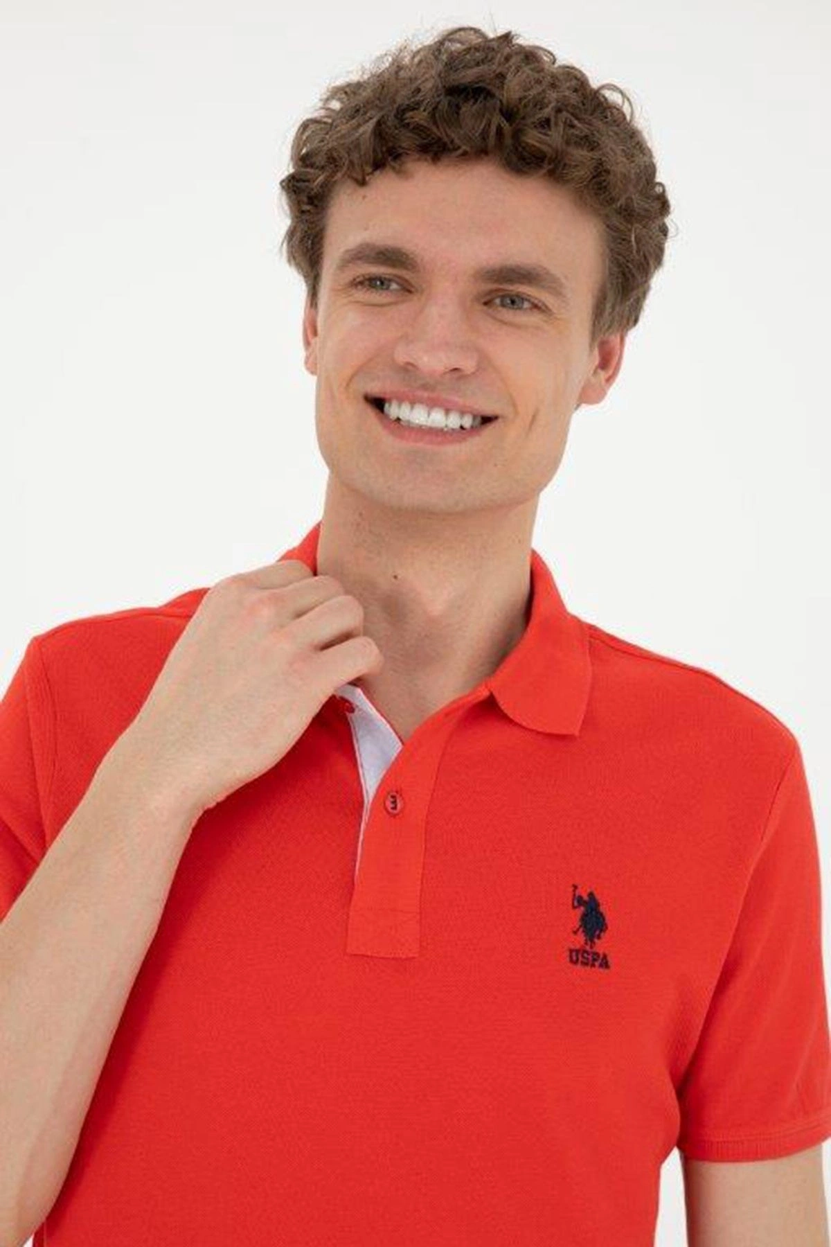 U.S. Polo Assn. U.S. Polo Logolu % 100 Pamuk Regular Fit Polo Yaka T Shirt Erkek T SHİR