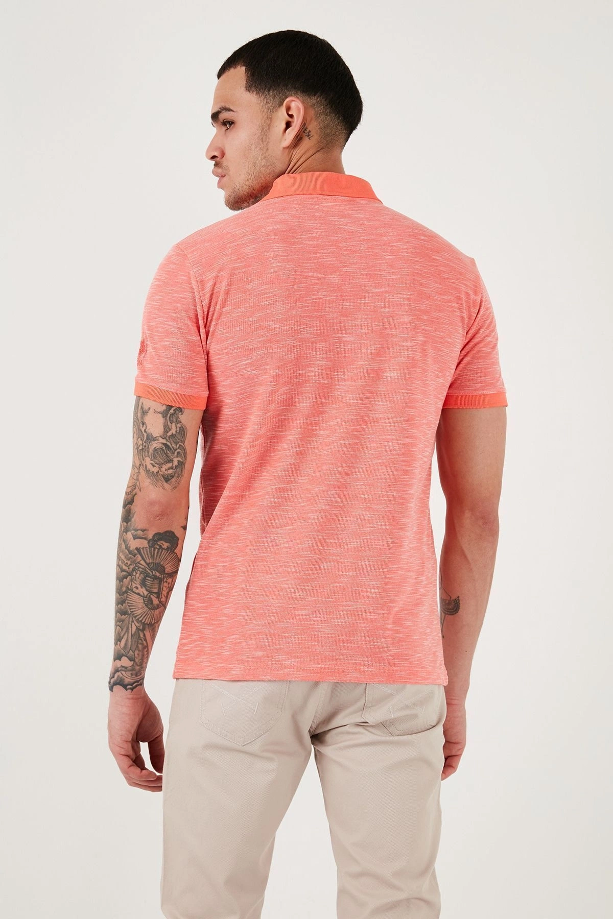 U.S. Polo Assn. U.S. Polo Pamuk Karışımlı Slim Fit Polo Yaka T Shirt Erkek POLO YAKA T SHİRT