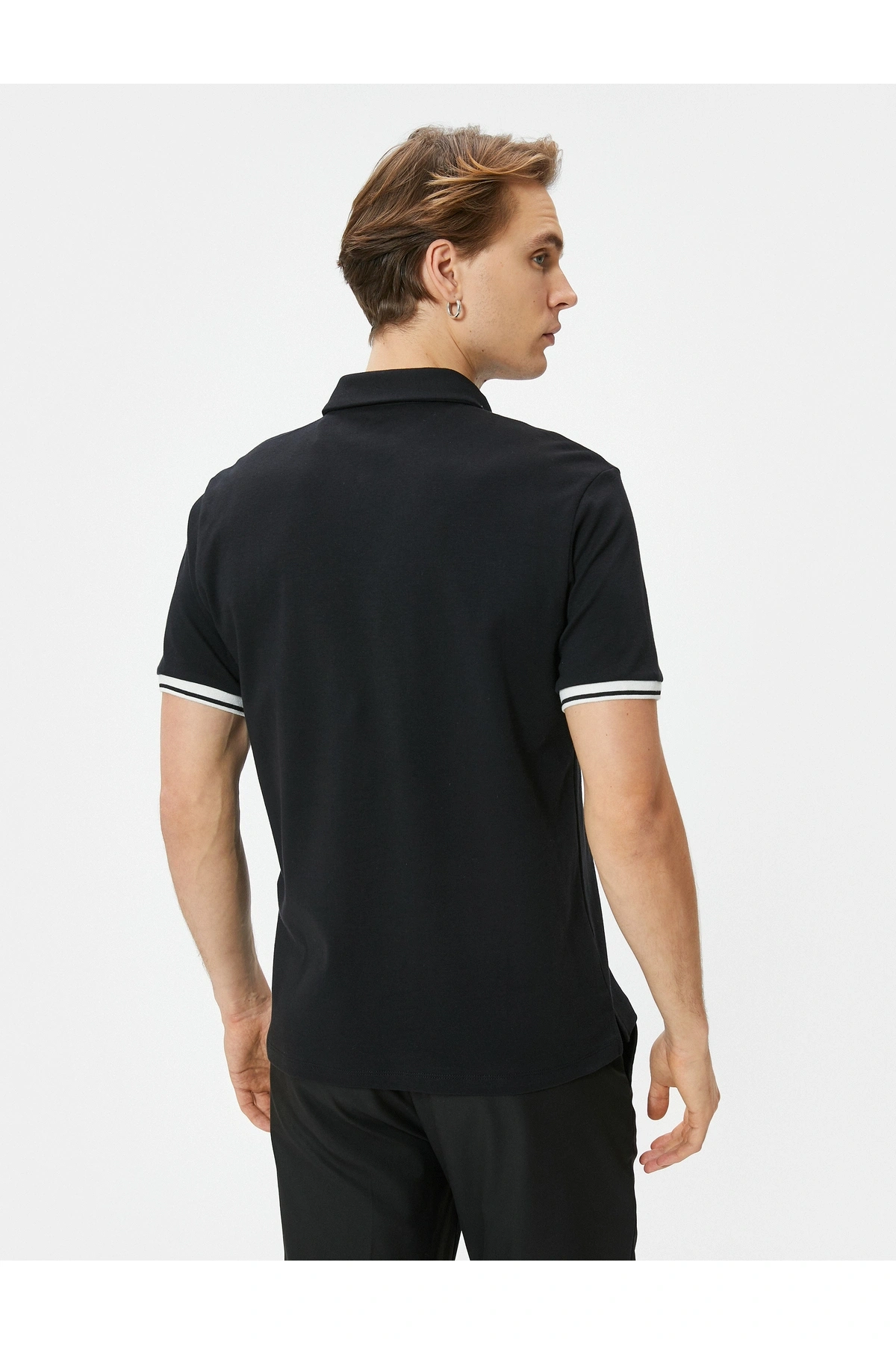 Koton Polo Yaka Tişört Slim Fit Düğmeli Kısa Kollu