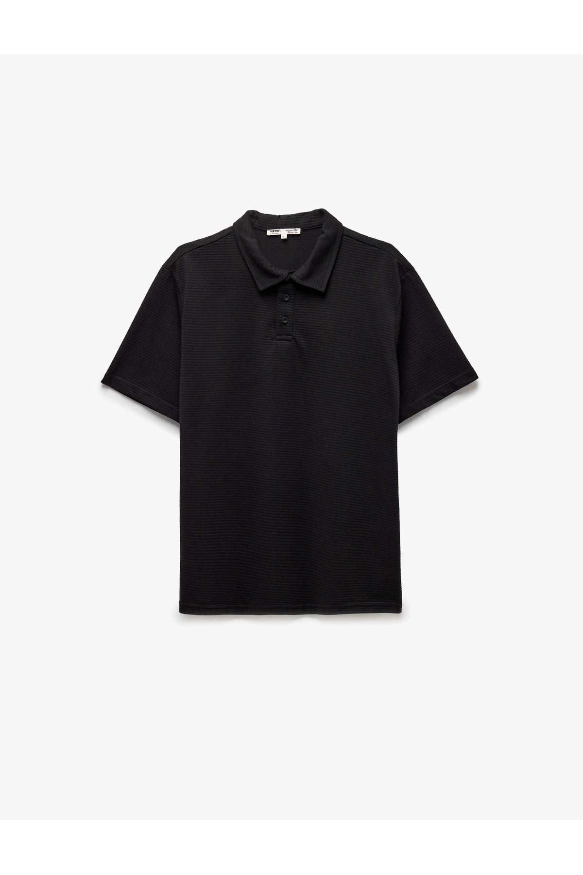Koton Kısa Kollu Dokulu Regular Fit Polo Yaka Tişört