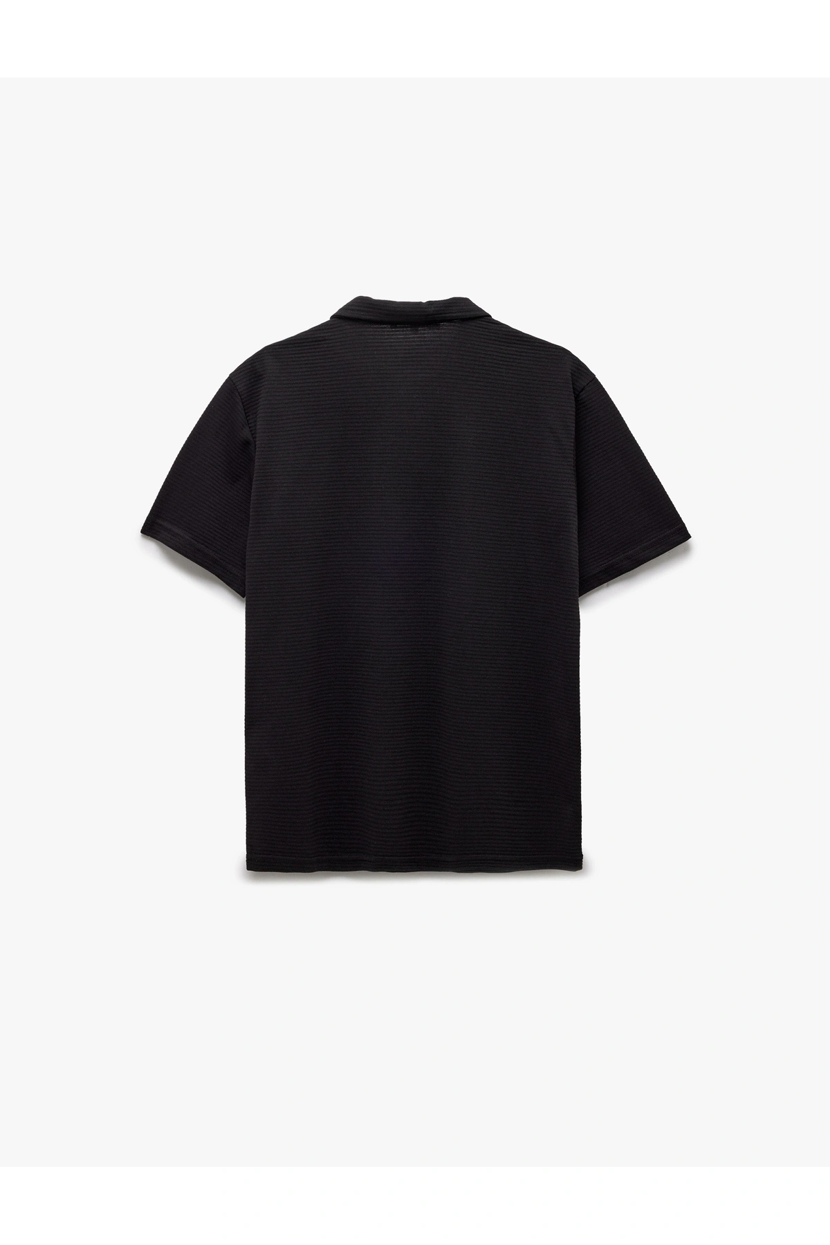 Koton Kısa Kollu Dokulu Regular Fit Polo Yaka Tişört