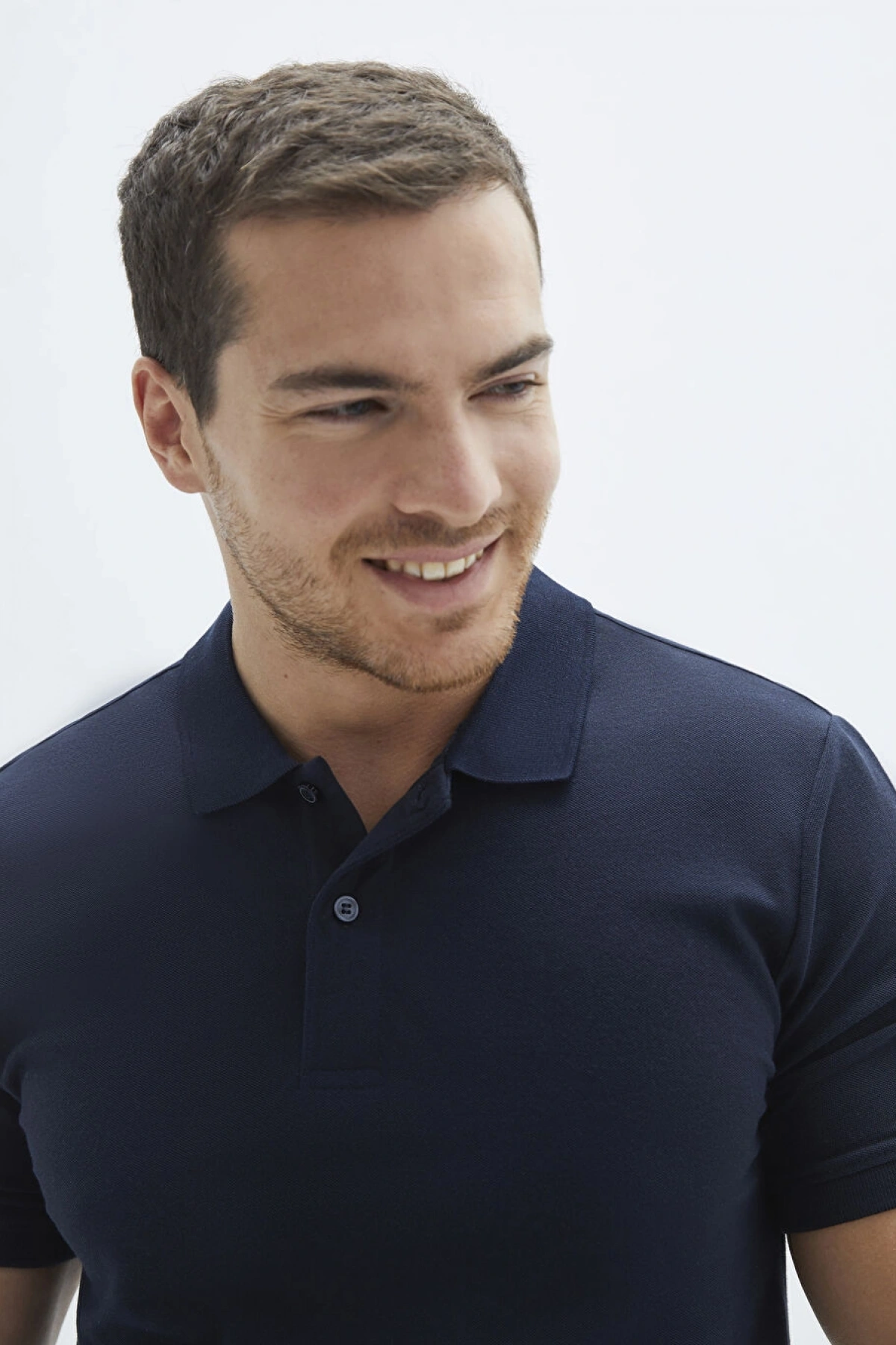 LCWAIKIKI Basic Lacivert Polo Yaka Kısa Kollu Basic Pike Erkek Tişört