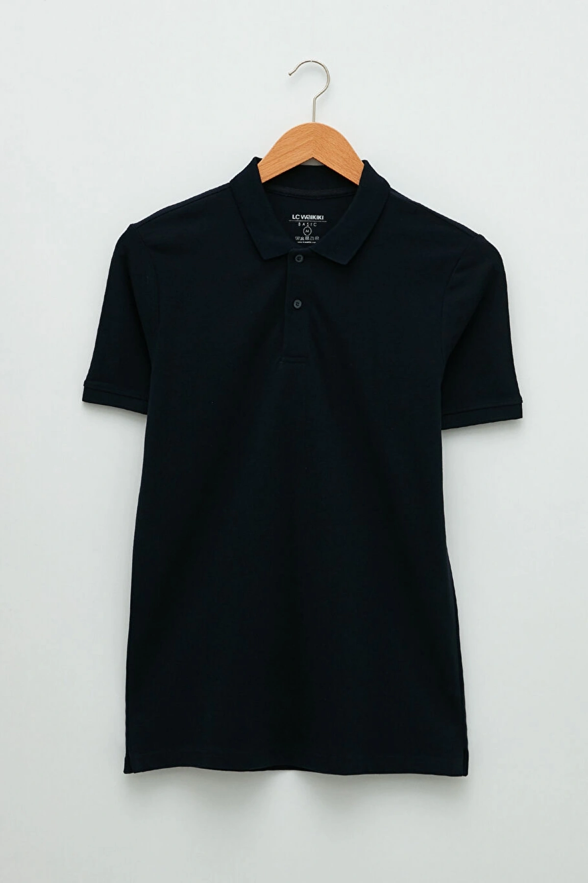 LCWAIKIKI Basic Lacivert Polo Yaka Kısa Kollu Basic Pike Erkek Tişört