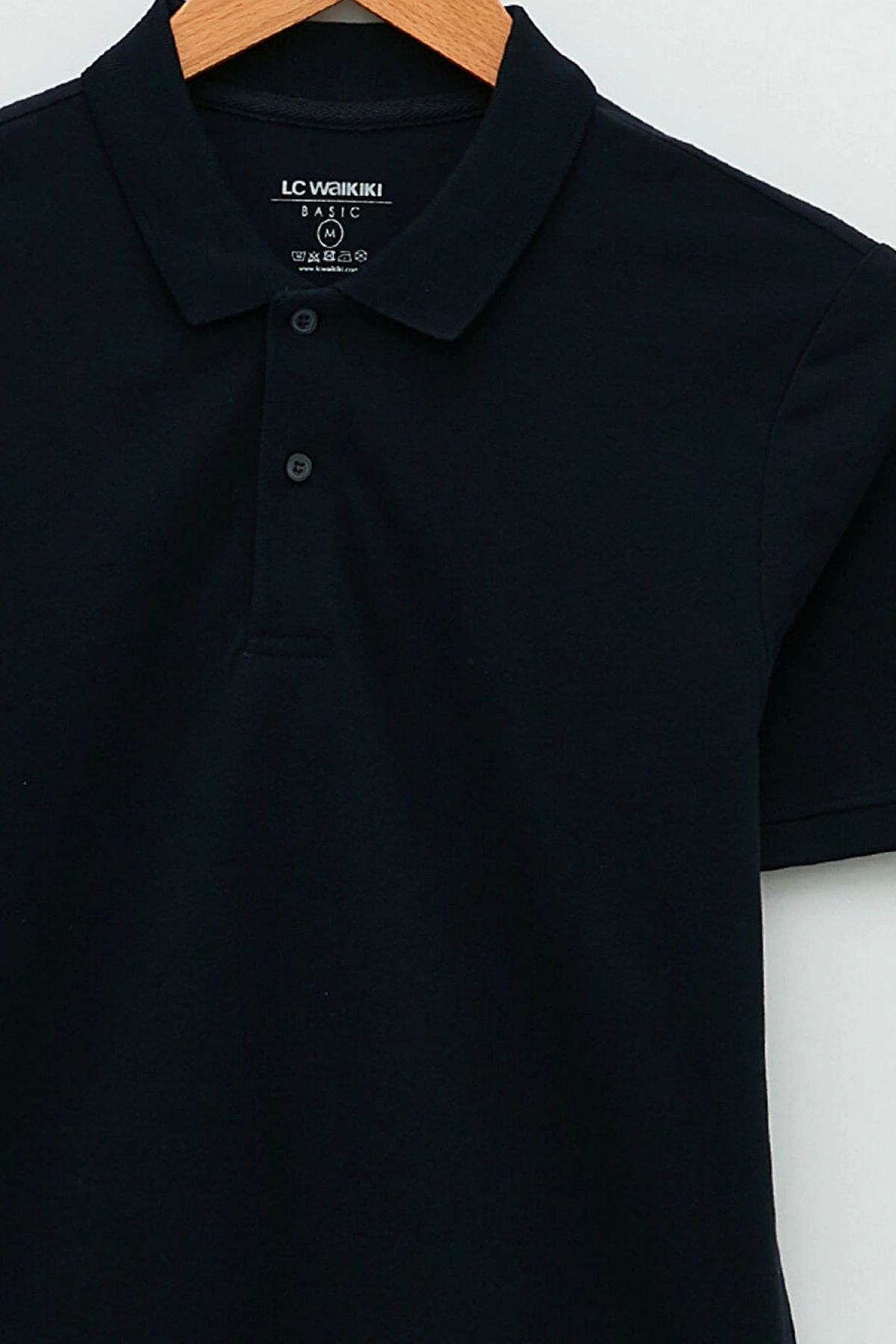 LCWAIKIKI Basic Lacivert Polo Yaka Kısa Kollu Basic Pike Erkek Tişört