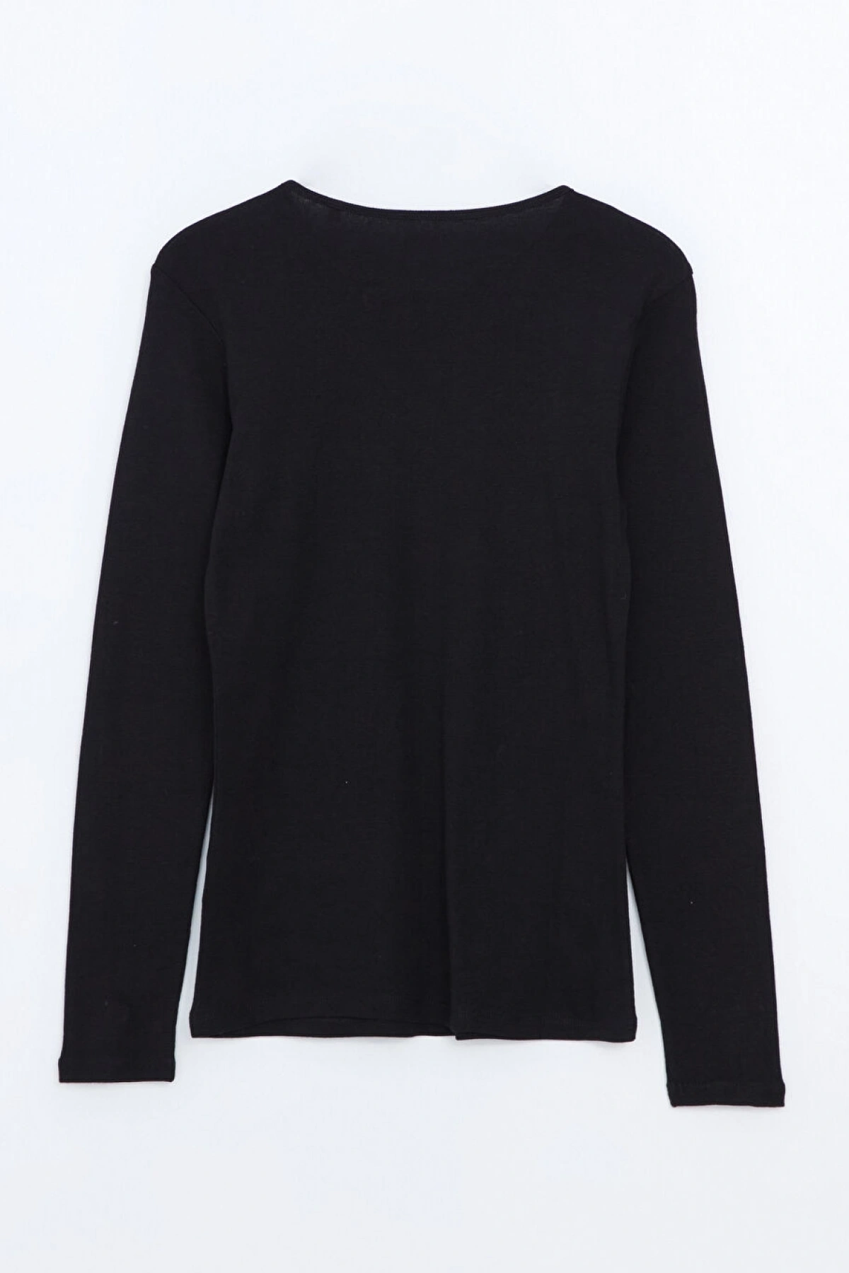 LCWAIKIKI Basic Siyah Bisiklet Yaka Kadın Body