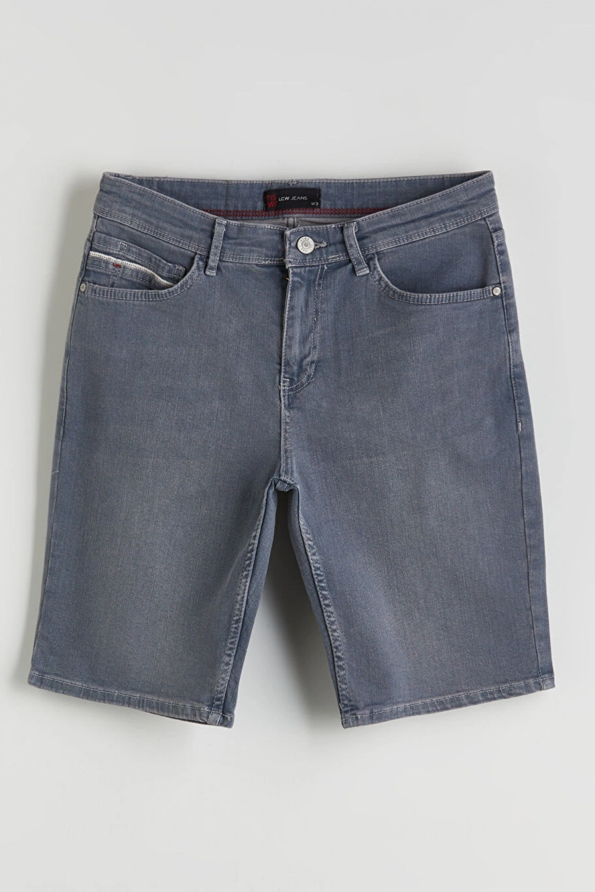 LCW Jeans Gri Slim Fit Erkek Jean Şort