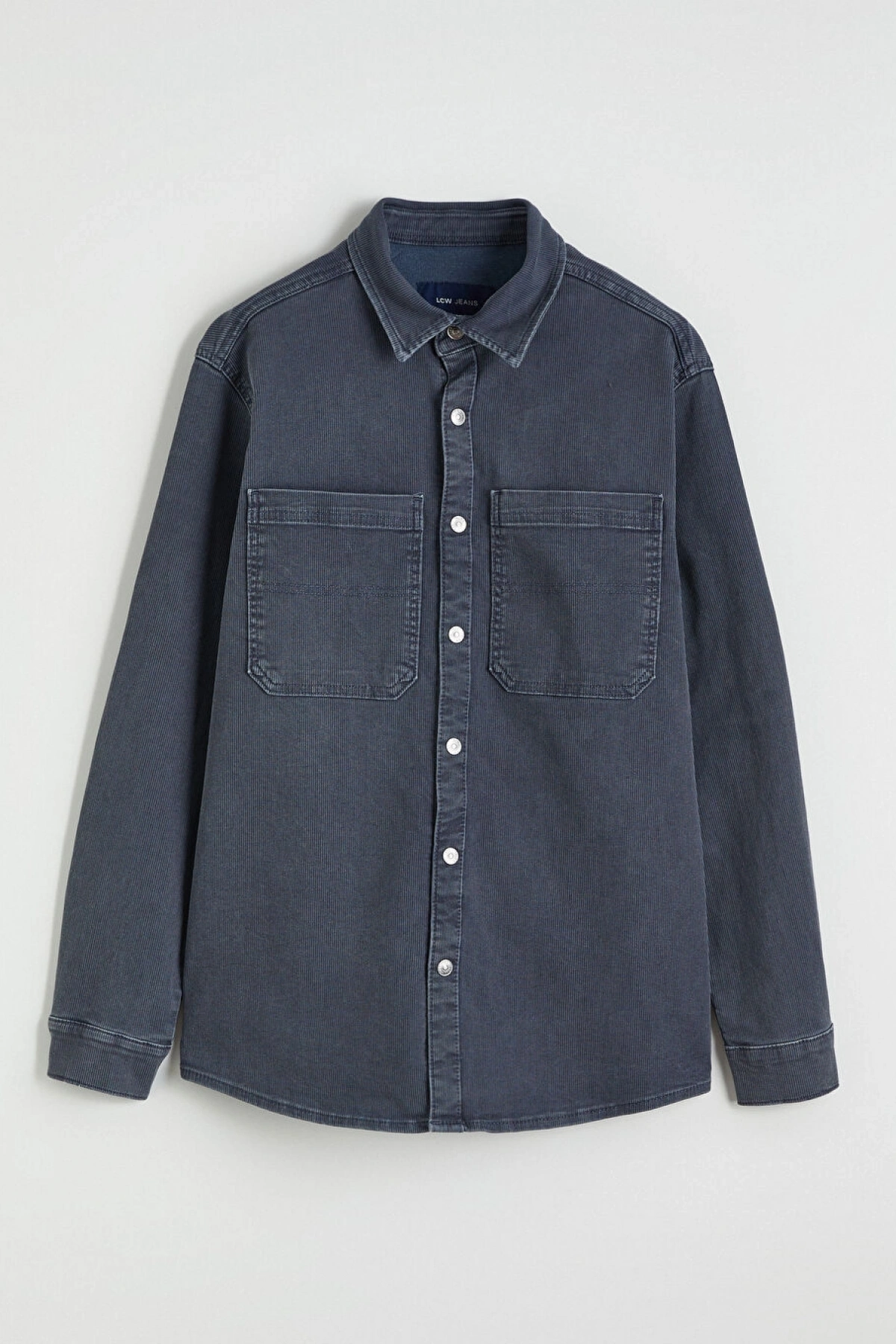 LCW Jeans Gri Rahat Kalıp Erkek Jean Gömlek