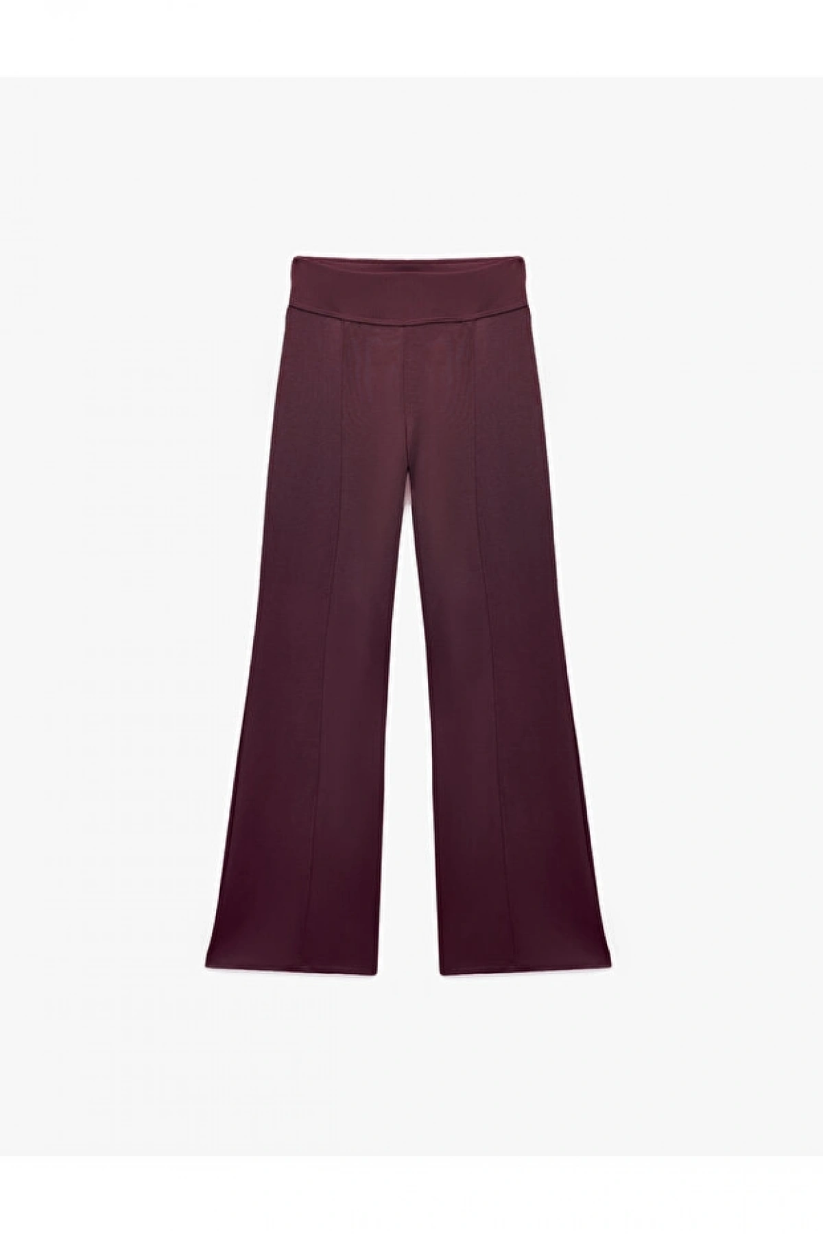 Koton Viskon Modal Kumaş Slim Fit Nervürlü İspanyol Paça Pantolon