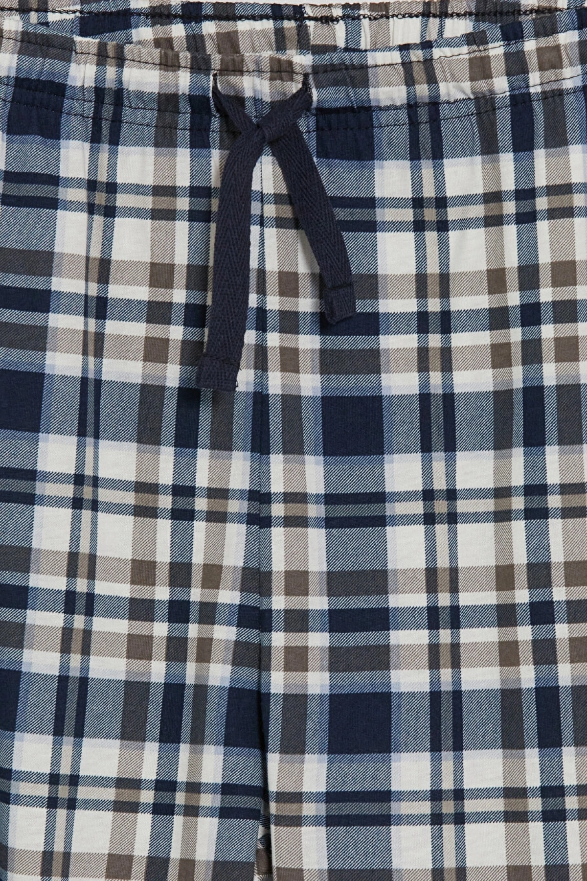 LC WAIKIKI Kahverengi Regular Fit Ekose Erkek Pijama Takımı