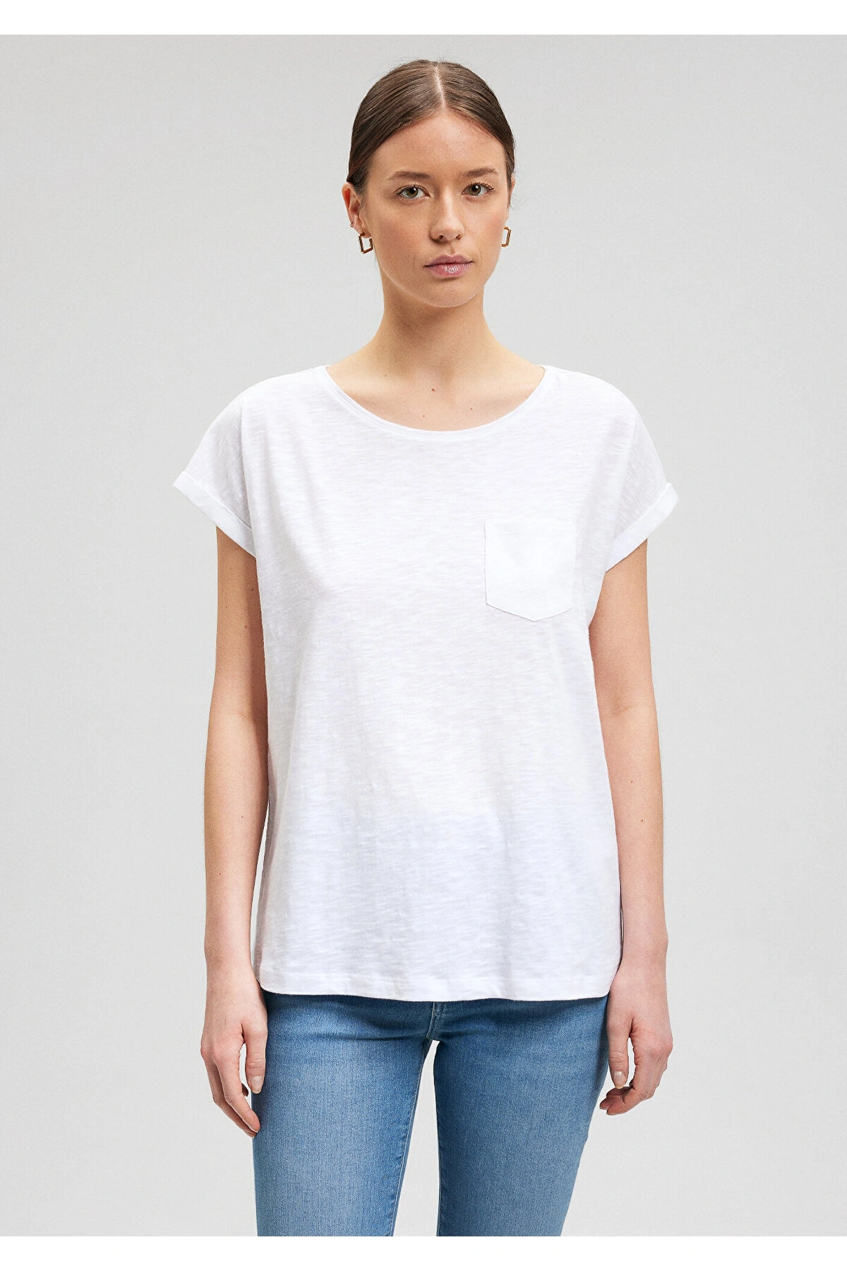 BASIC KISA KOL PENYE Beyaz