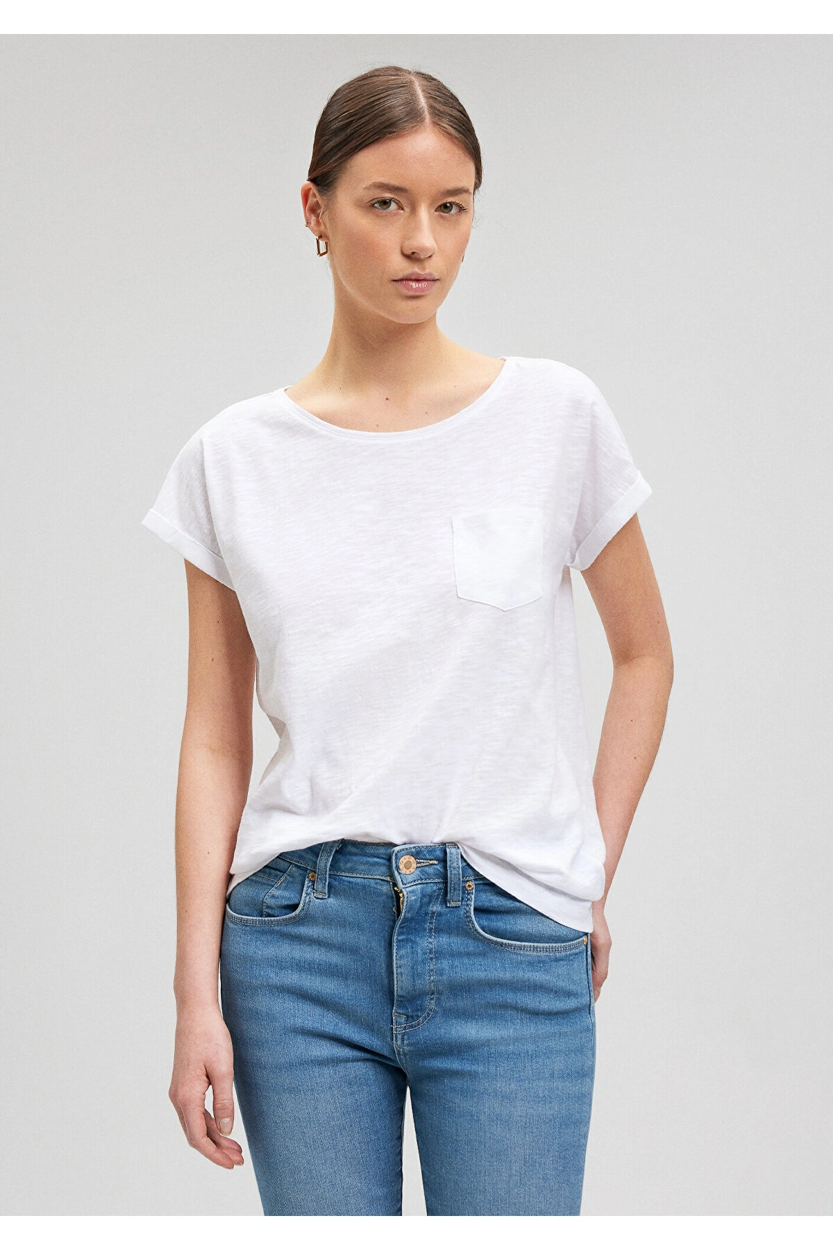 BASIC KISA KOL PENYE Beyaz