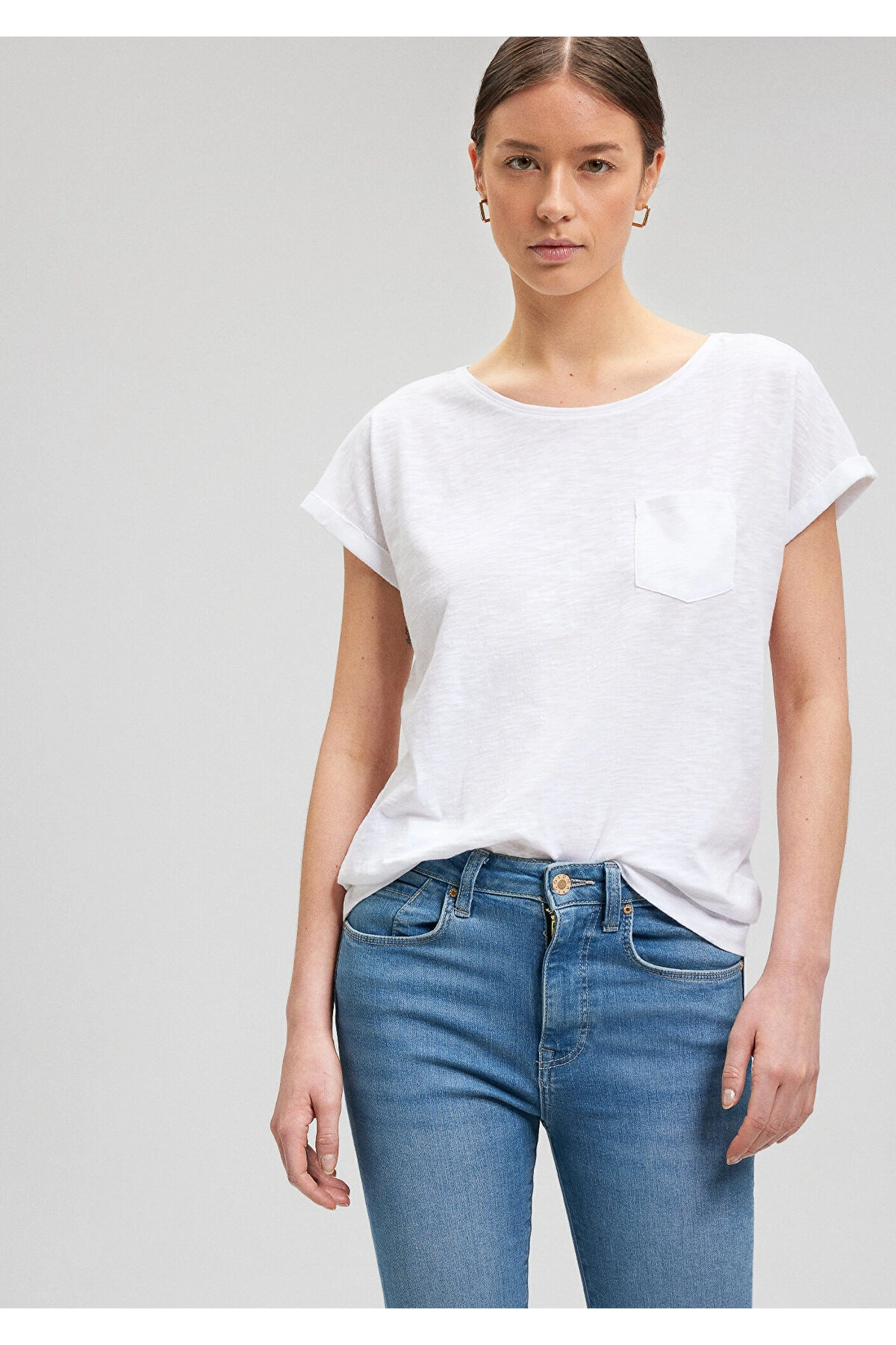 BASIC KISA KOL PENYE Beyaz