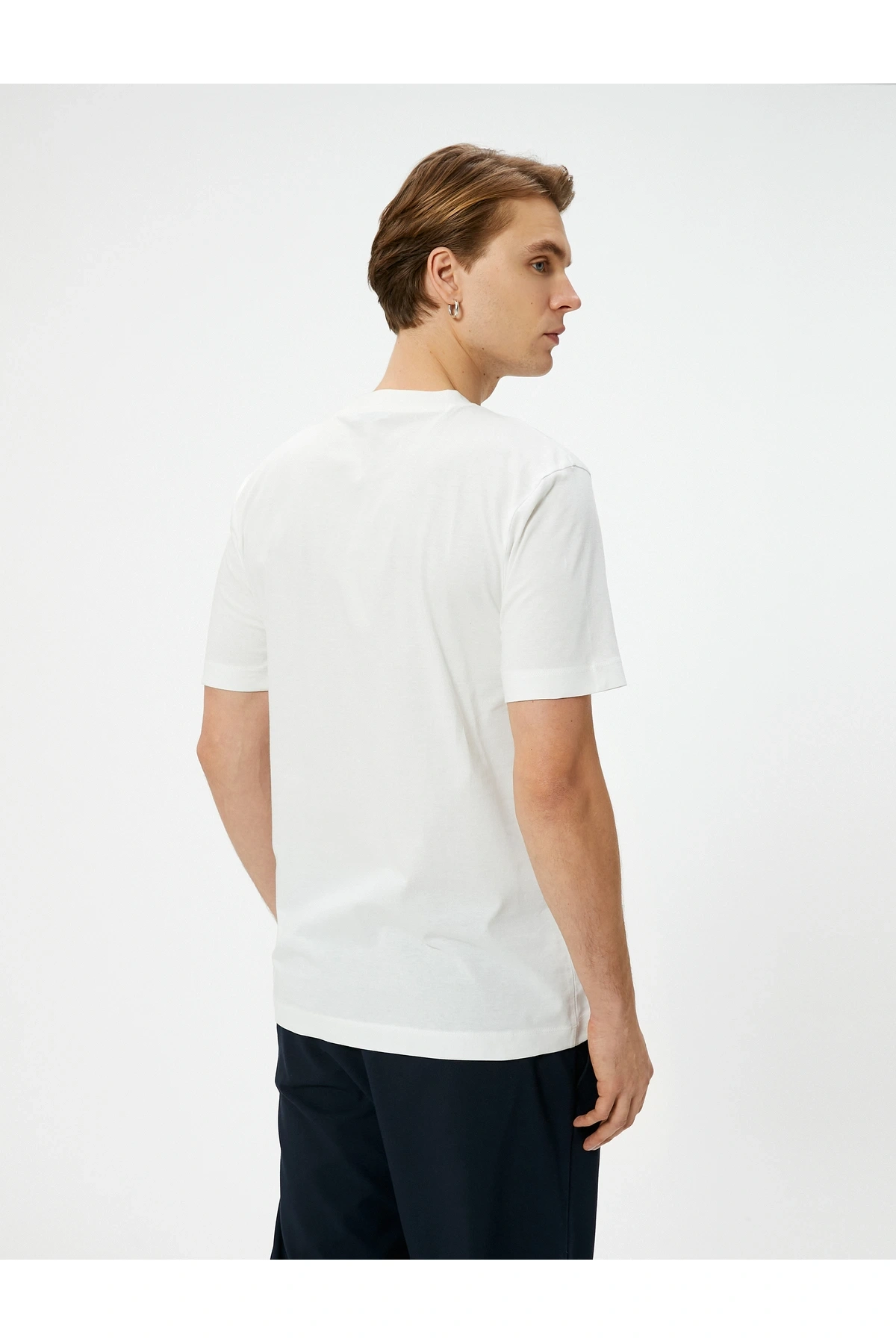 Basic Tişört Bisiklet Yaka Kısa Kollu