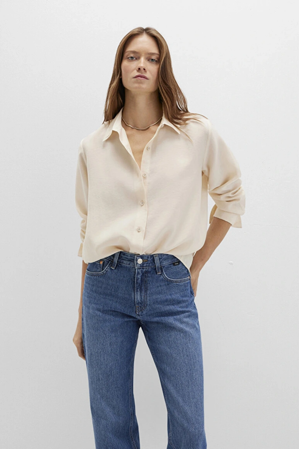 Bej (TENCEL™) Liyosel Gömlek