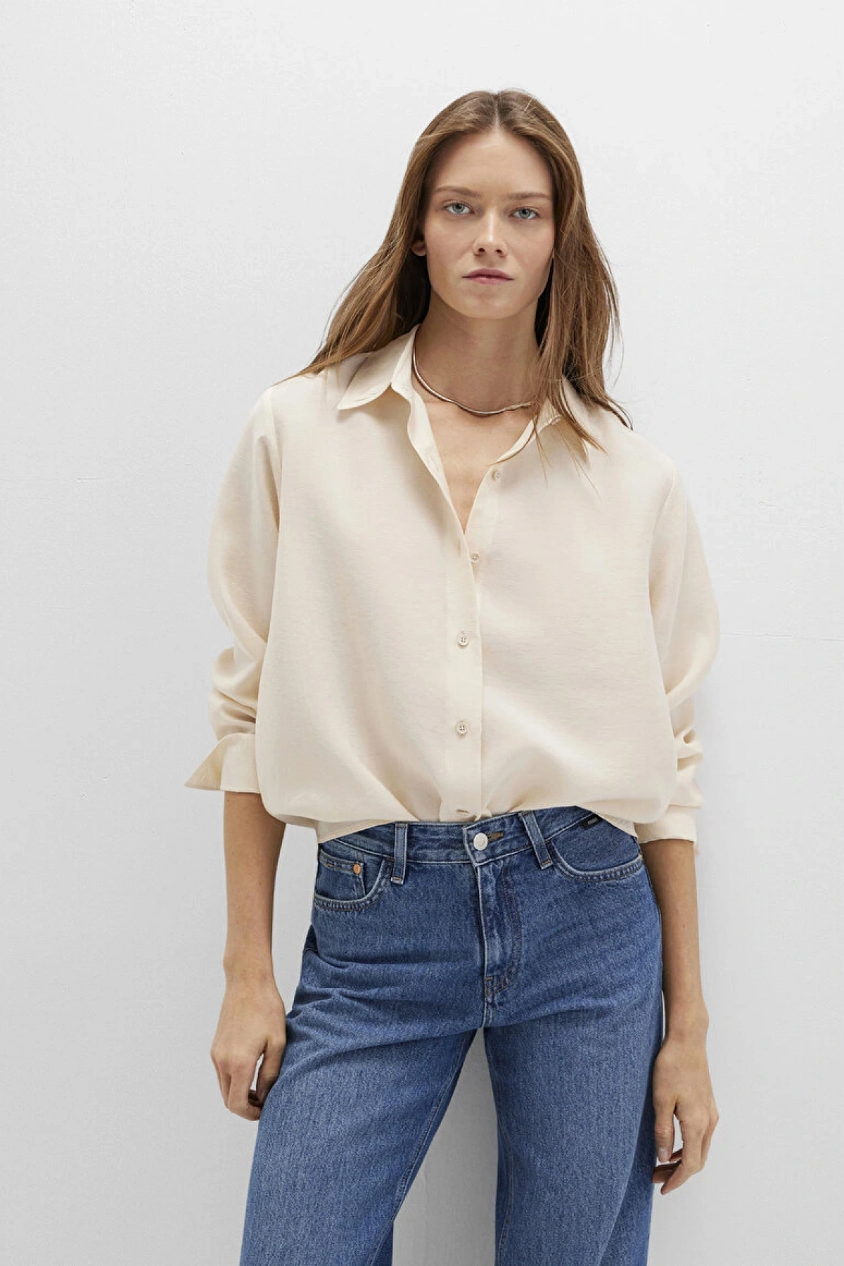 Bej (TENCEL™) Liyosel Gömlek