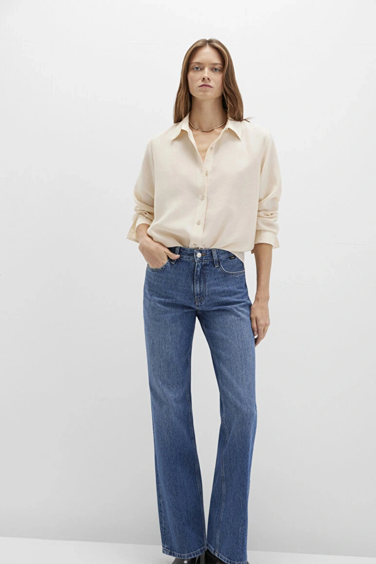 Bej (TENCEL™) Liyosel Gömlek