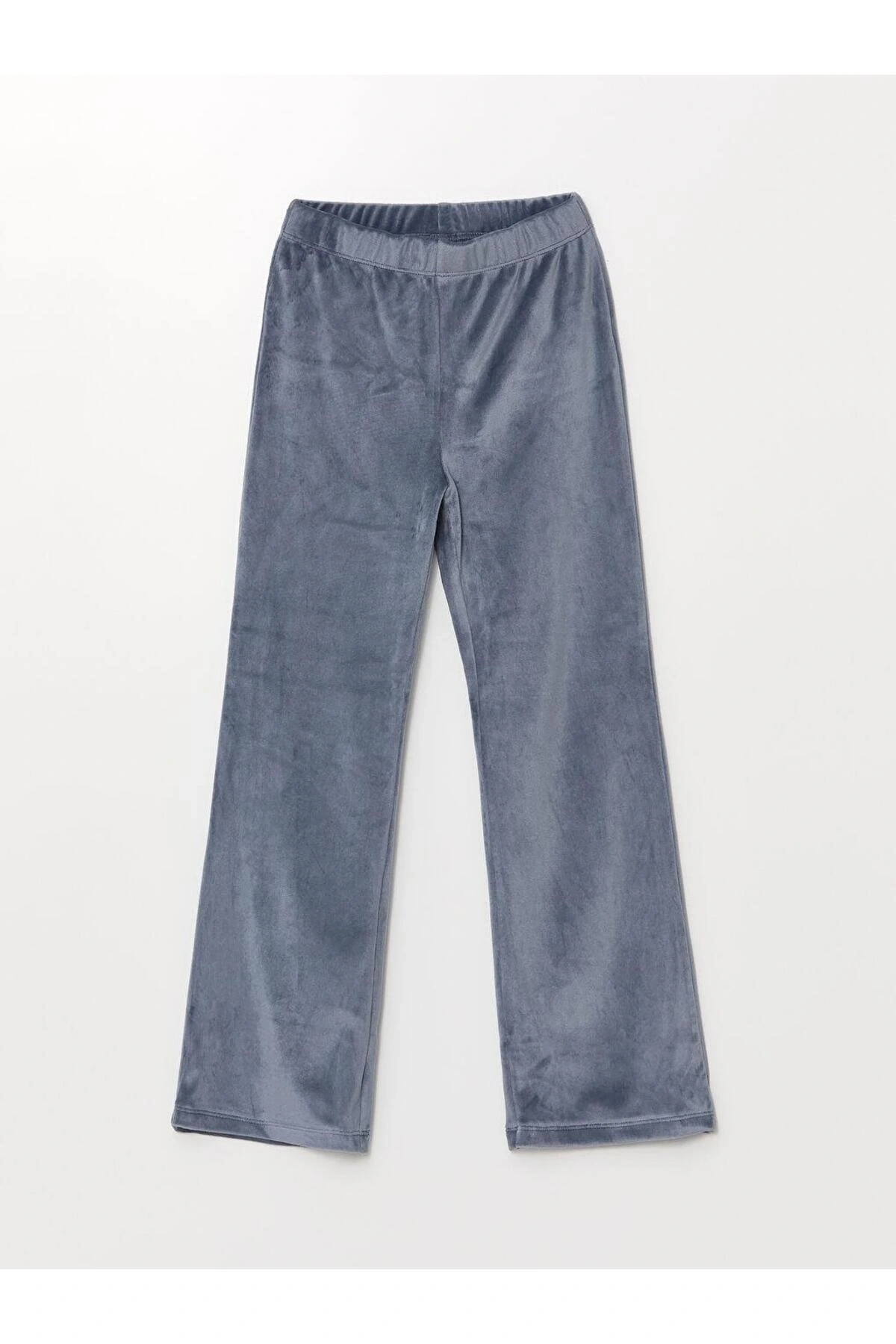 Beli Lastikli Basic Kadife Kız Çocuk Eşofman Altı