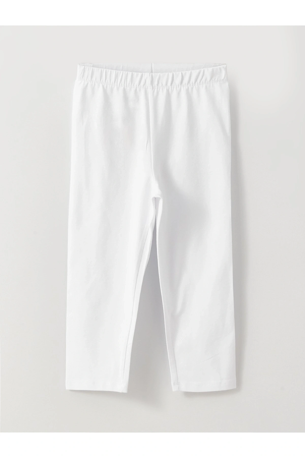 Beli Lastikli Basic Kız Çocuk 3/4 Boy Tayt
