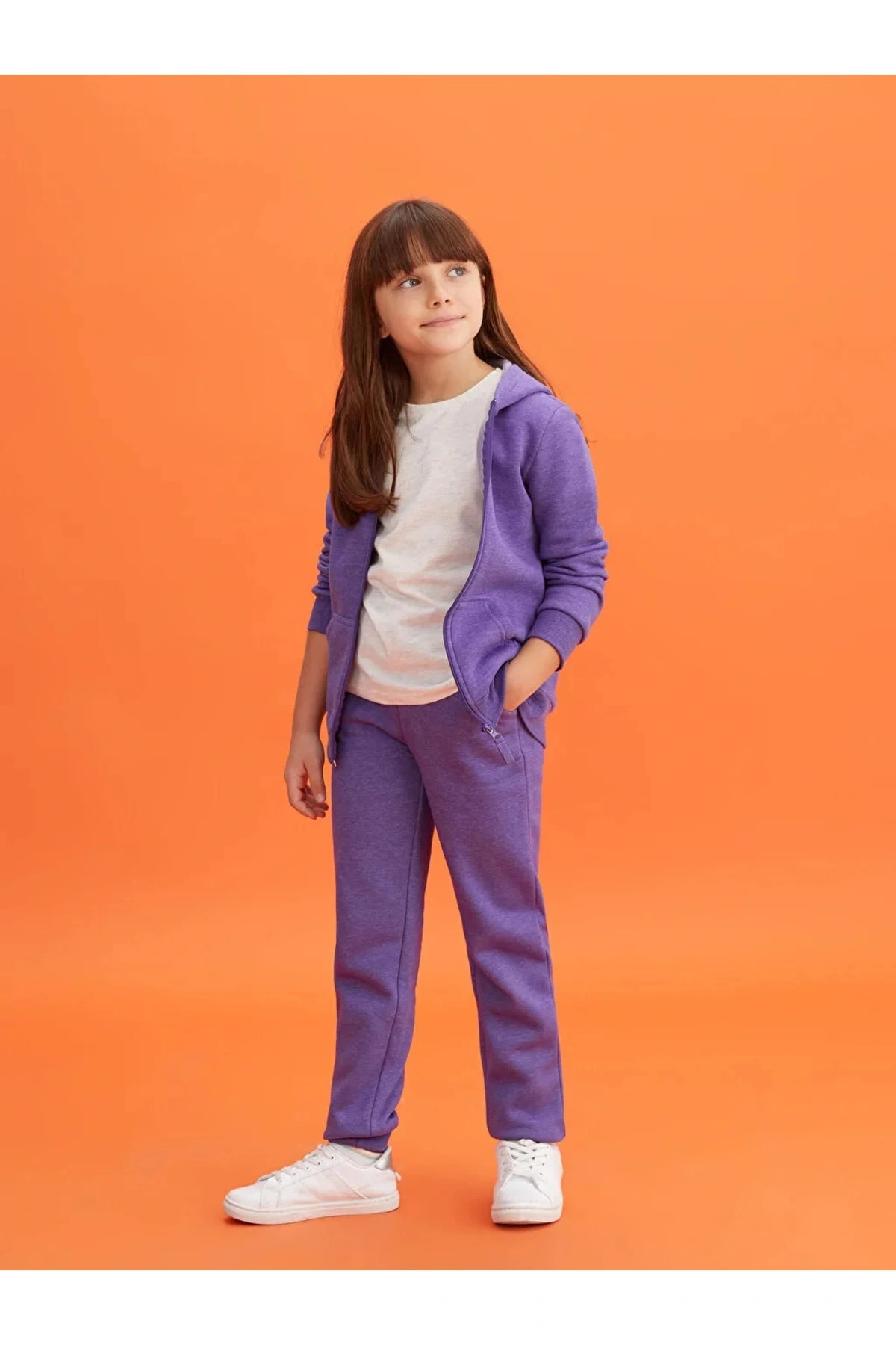 Beli Lastikli Basic Kız Çocuk Jogger Eşofman Altı