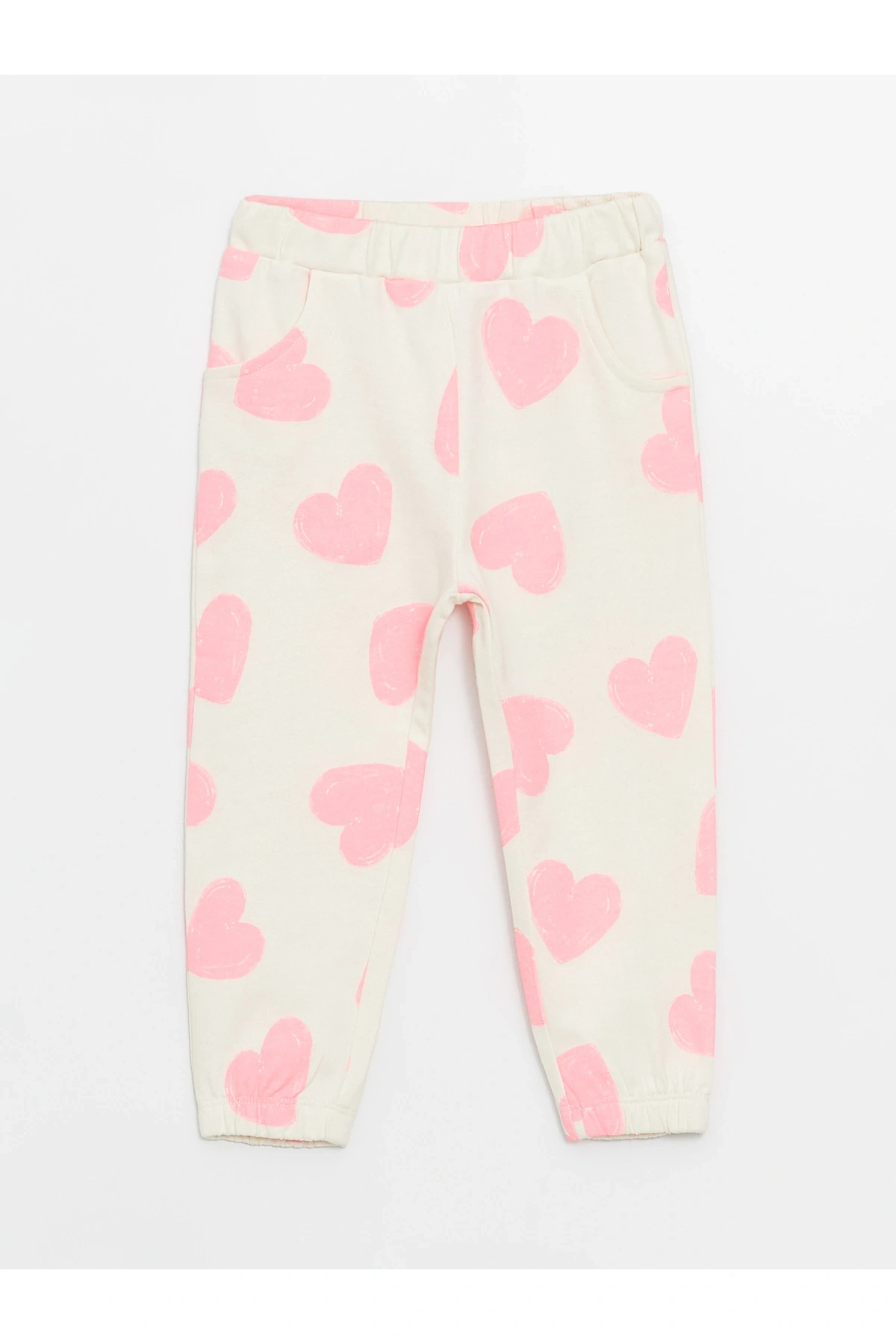 Beli Lastikli Baskılı Kız Bebek Eşofman Alt