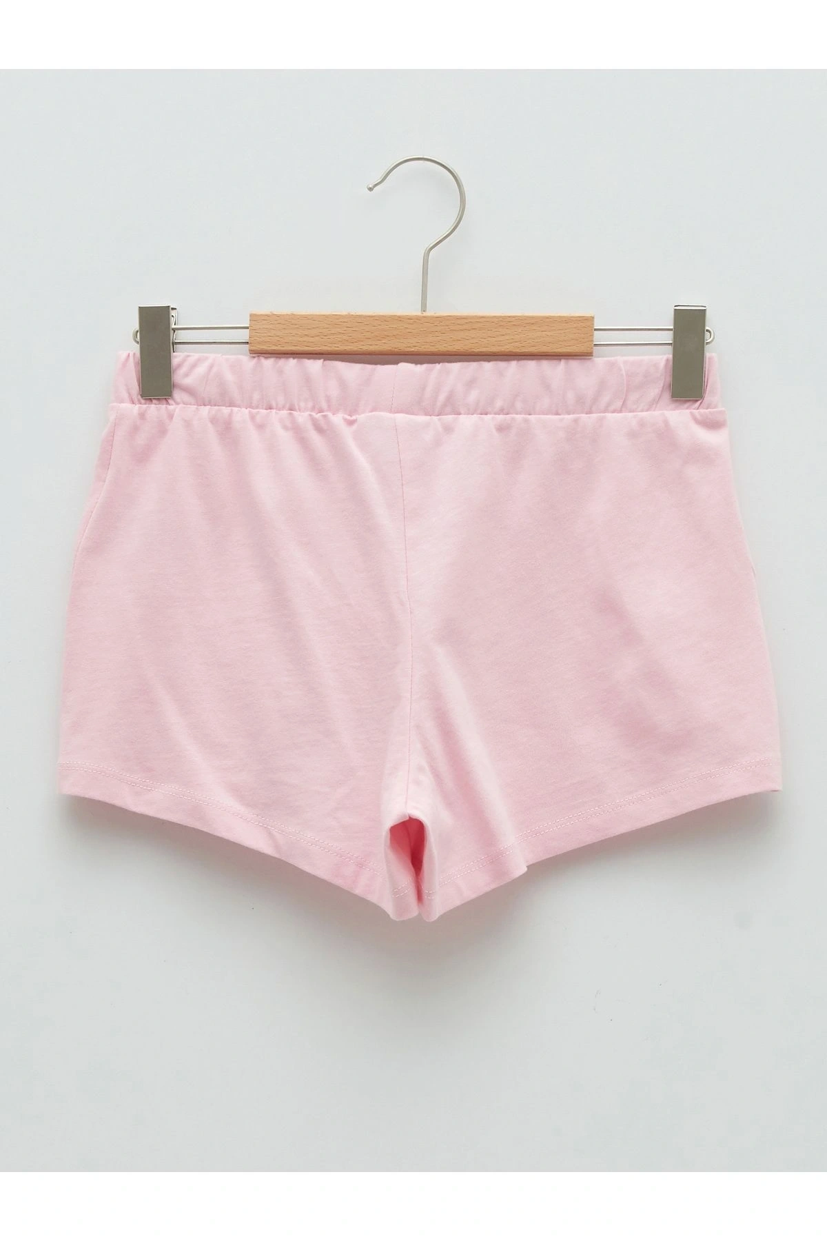 LCW Kids Pembe Beli Lastikli Baskılı Kız Çocuk Şort