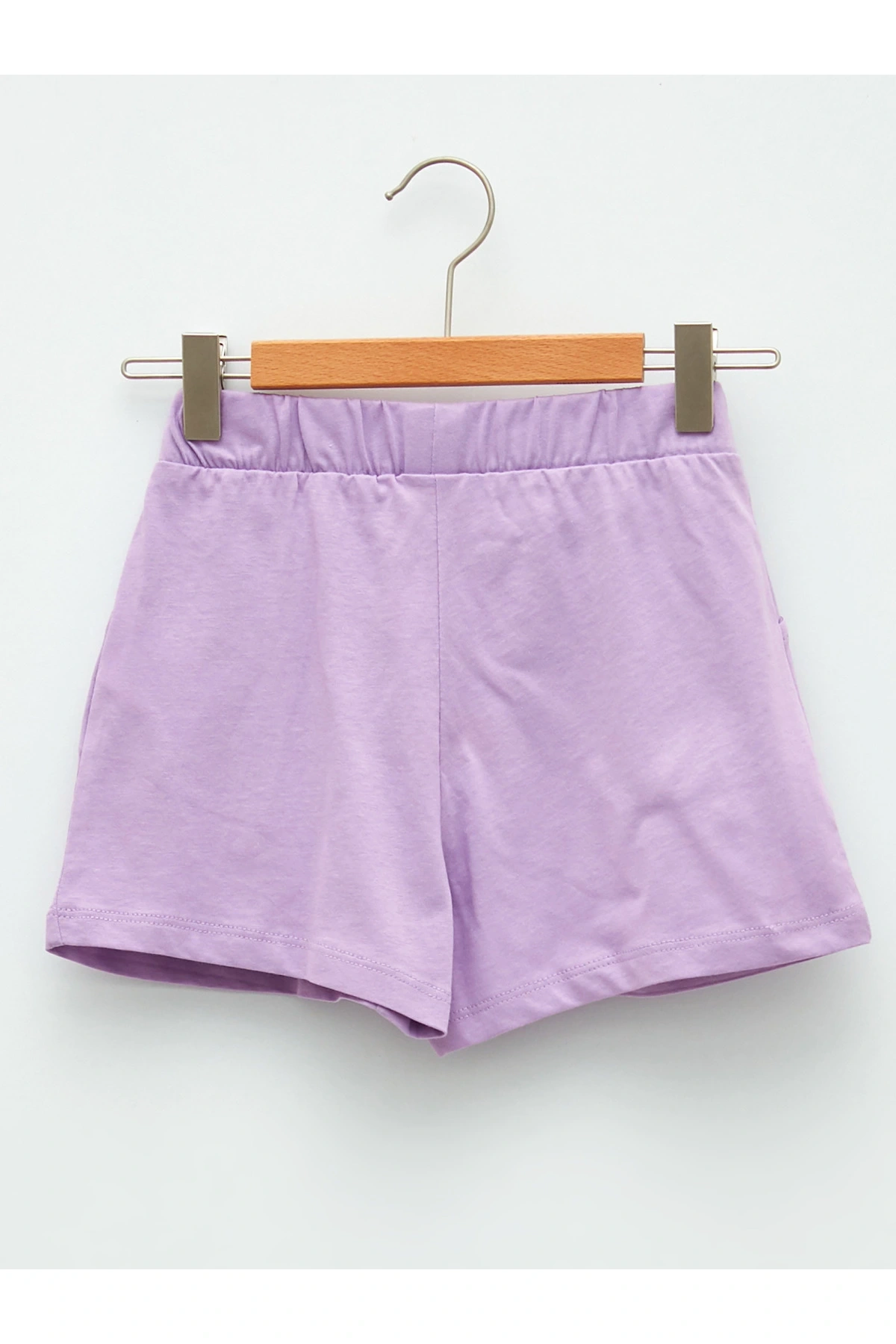 Beli Lastikli Baskılı Kız Çocuk Şort