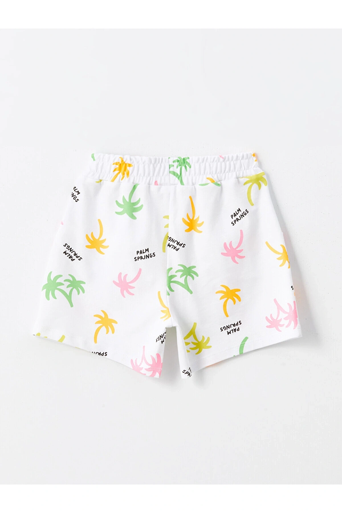 Beli Lastikli Baskılı Kız Çocuk Şort