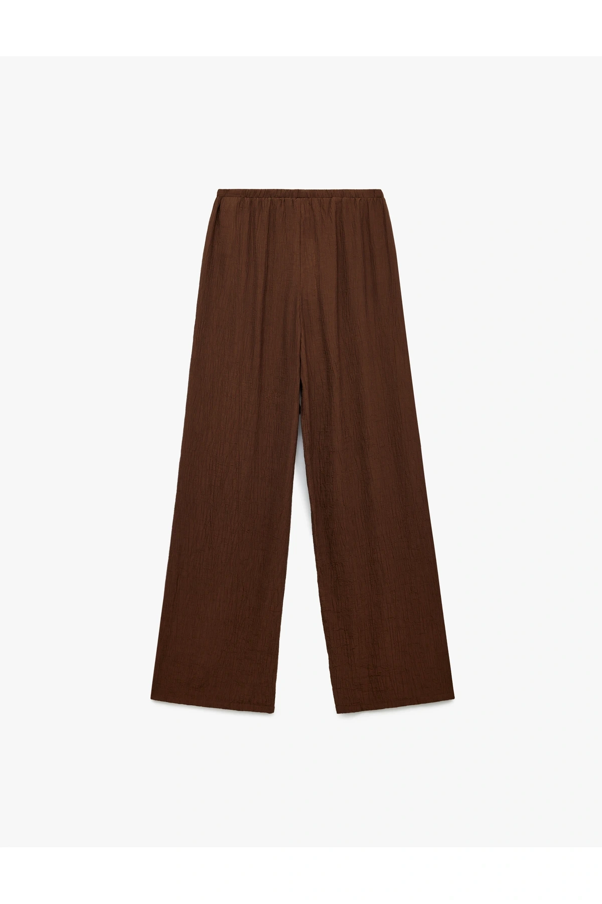 Beli Lastikli Bürümcük Düz Paça Pantolon