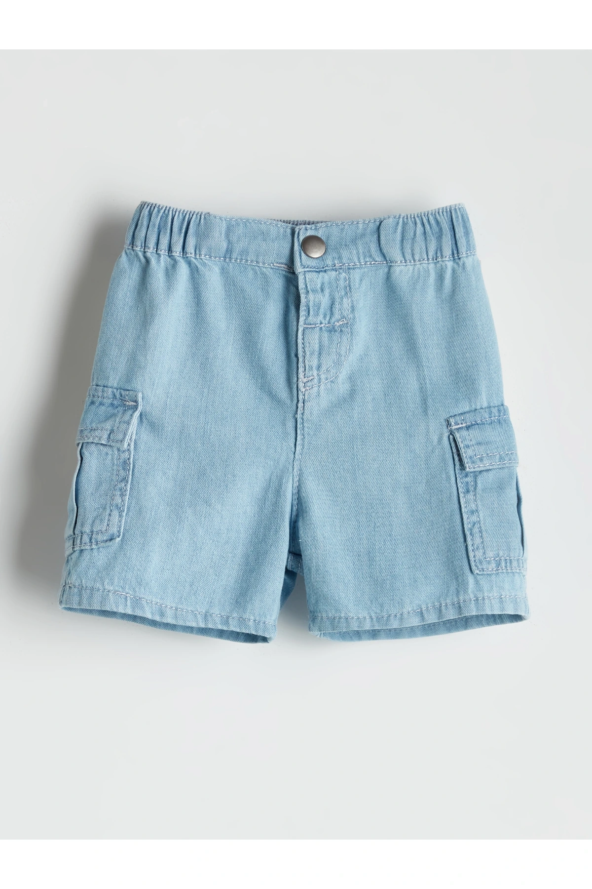 Beli Lastikli Erkek Bebek Jean Şort