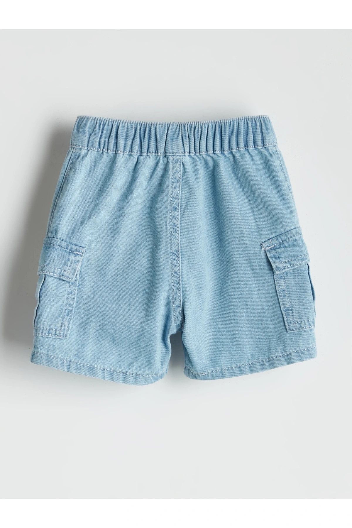 Beli Lastikli Erkek Bebek Jean Şort